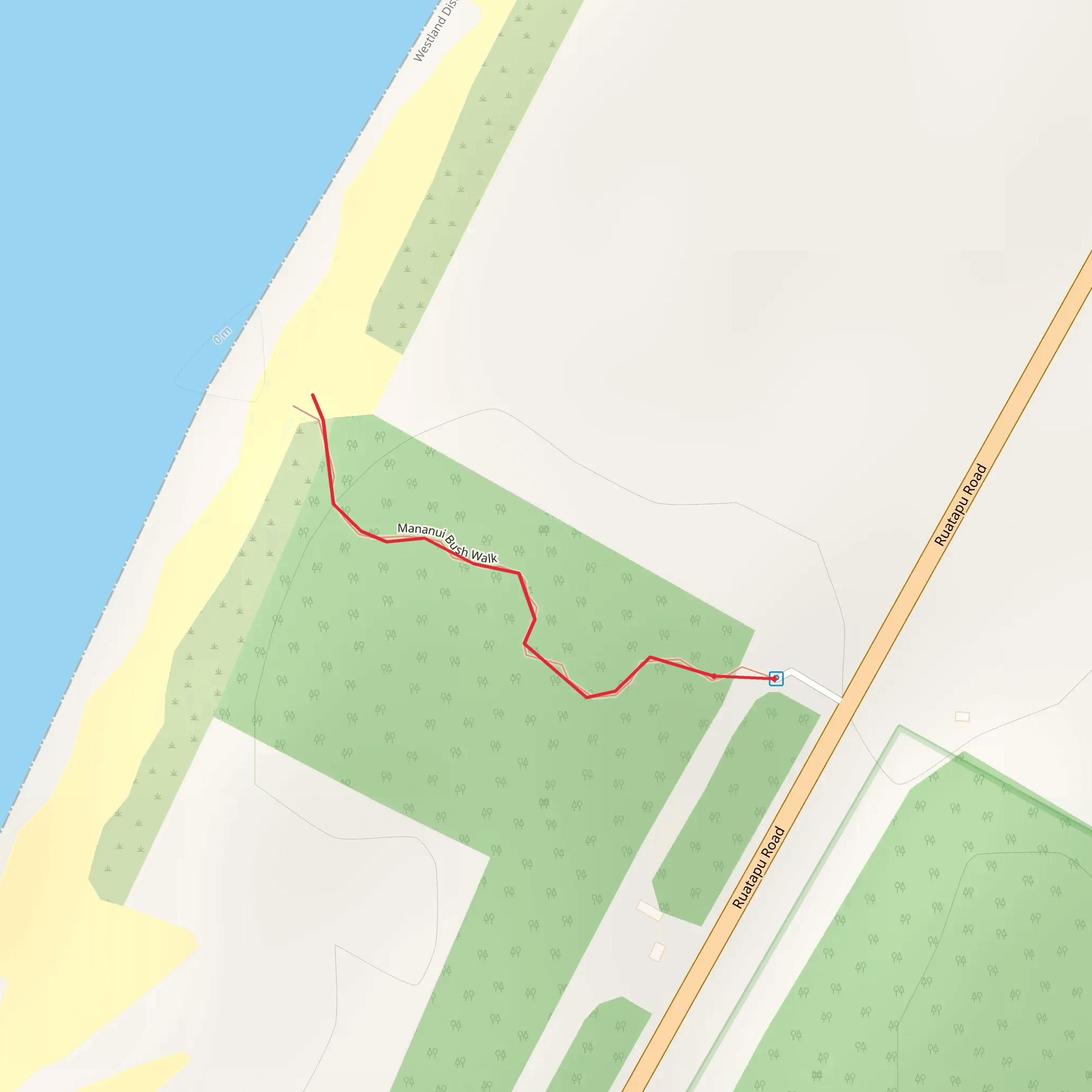 Mananui Bush Walk mobile static map