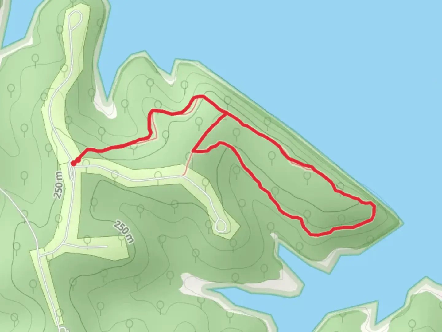 An image depicting the trail Bluff Ridge Loop Trail and its surrounding area.