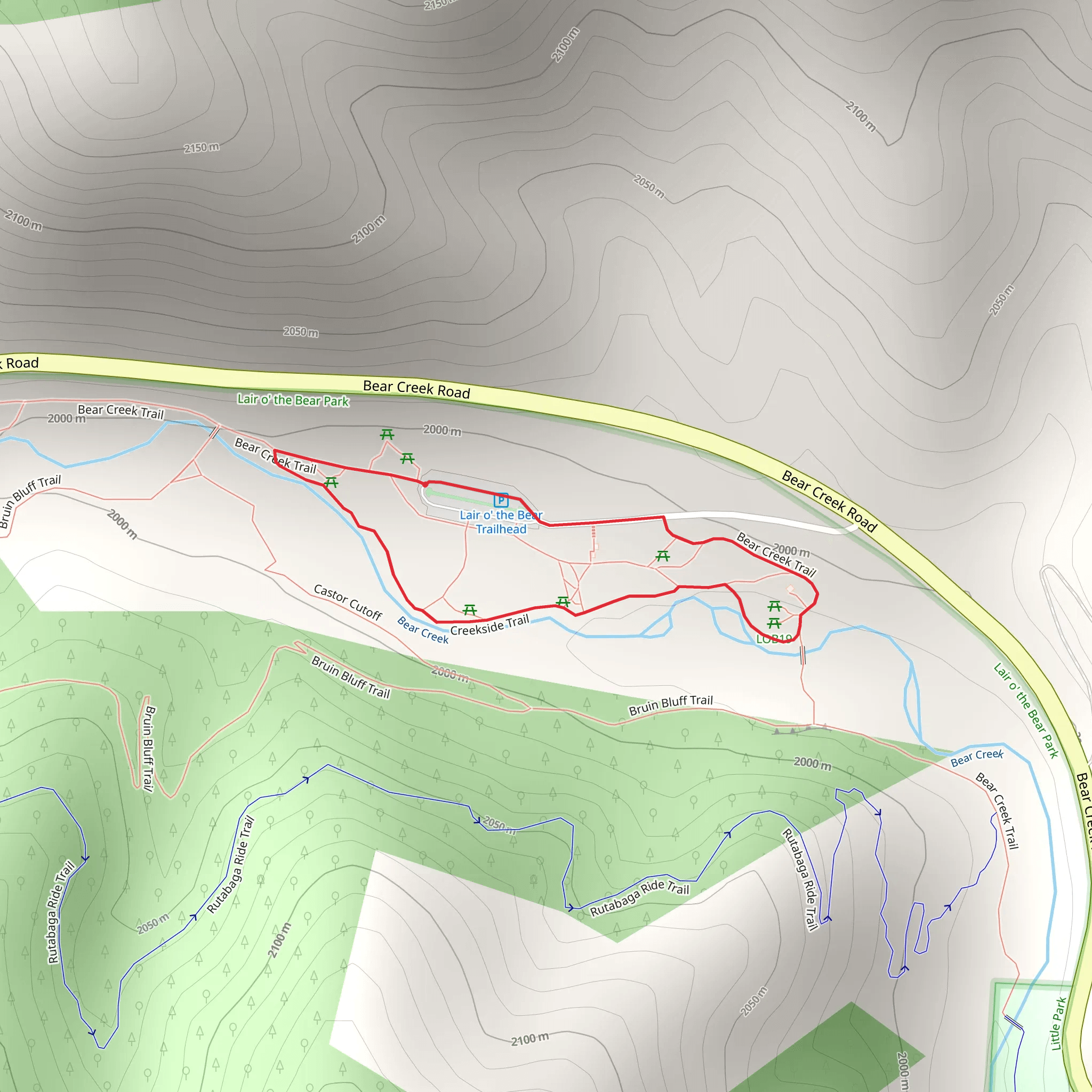 Bear Creek Loop mobile static map