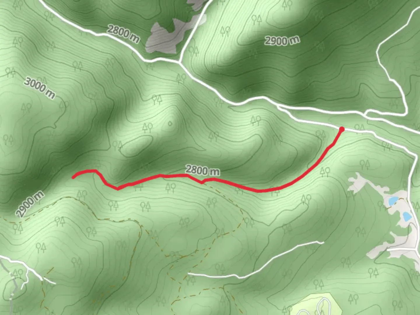 An image depicting the trail Pecks Gulch and its surrounding area.