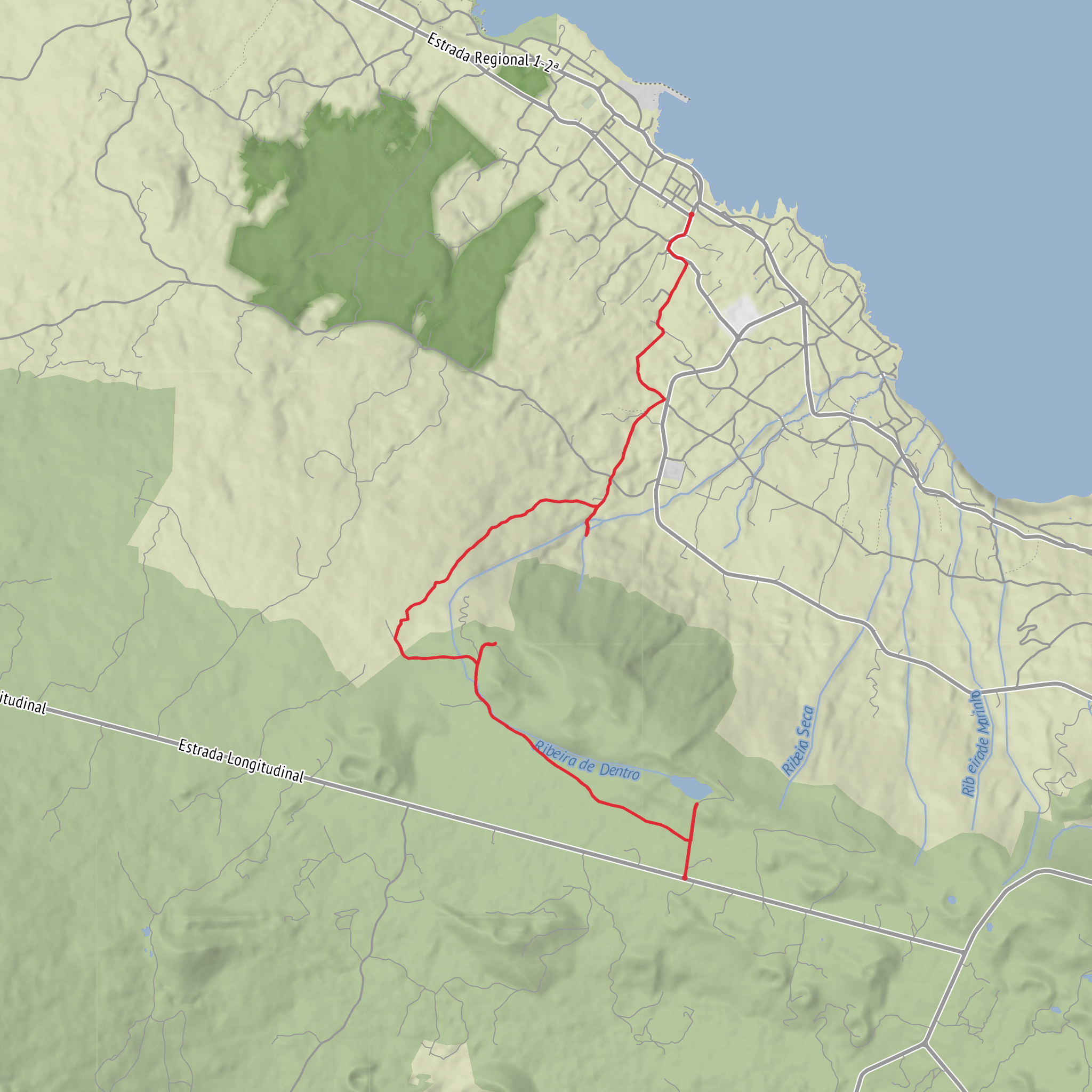Lagoa do Capitão, Cabeco do Piquinho and Canarias mobile static map