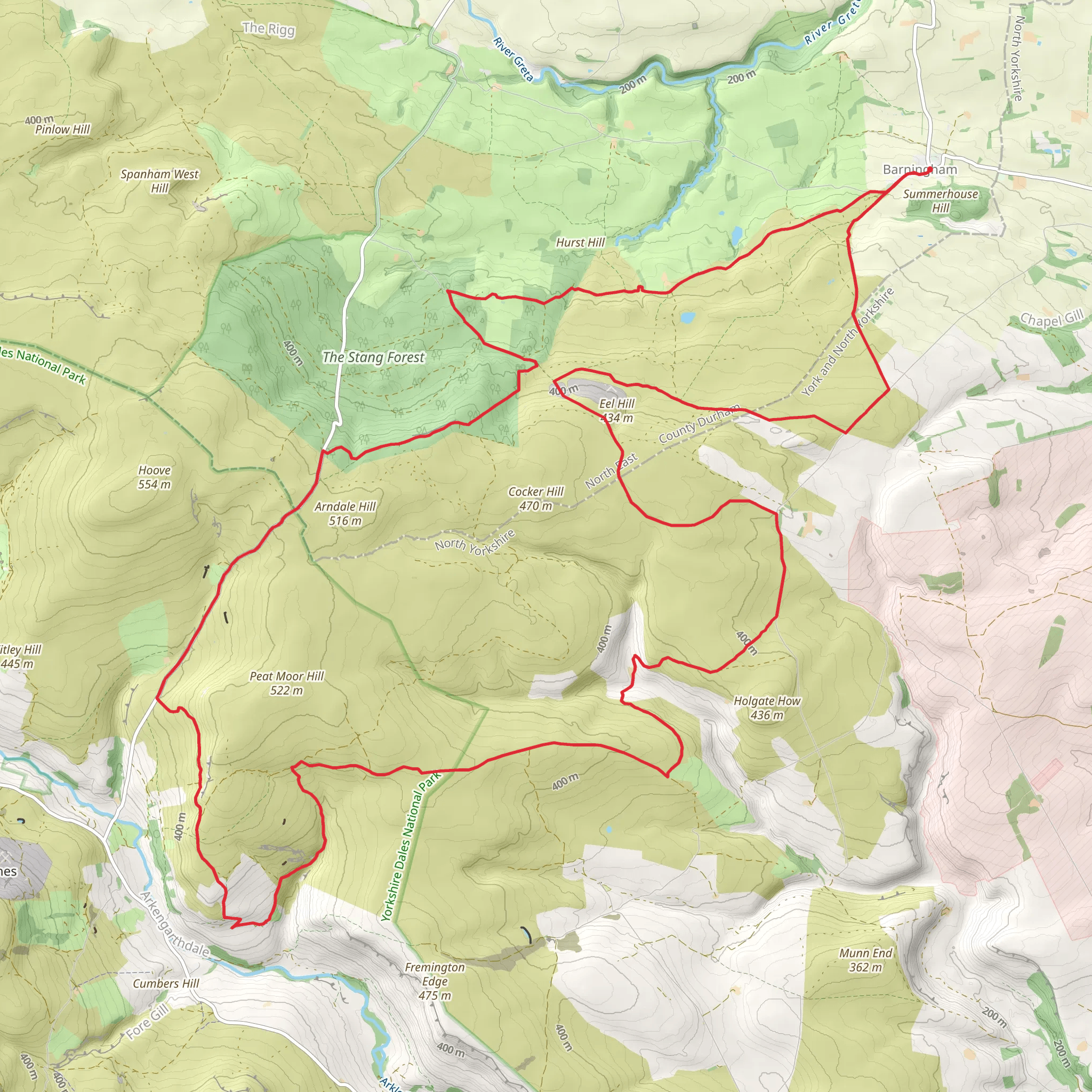 Barningham Trail mobile static map