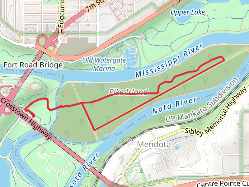 Pike Island Loop from Minnehaha Trail