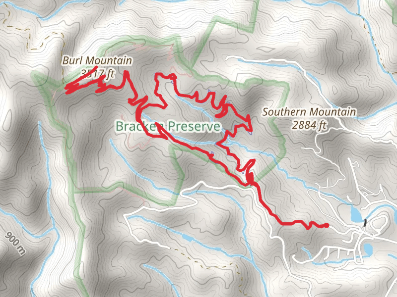 Burl Mountain via Bracken Mountain and Brushy Creek Loop Trail
