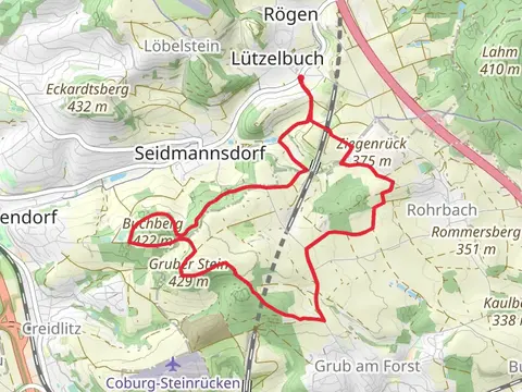 Coburger Rundwanderweg and Rundweg Grub