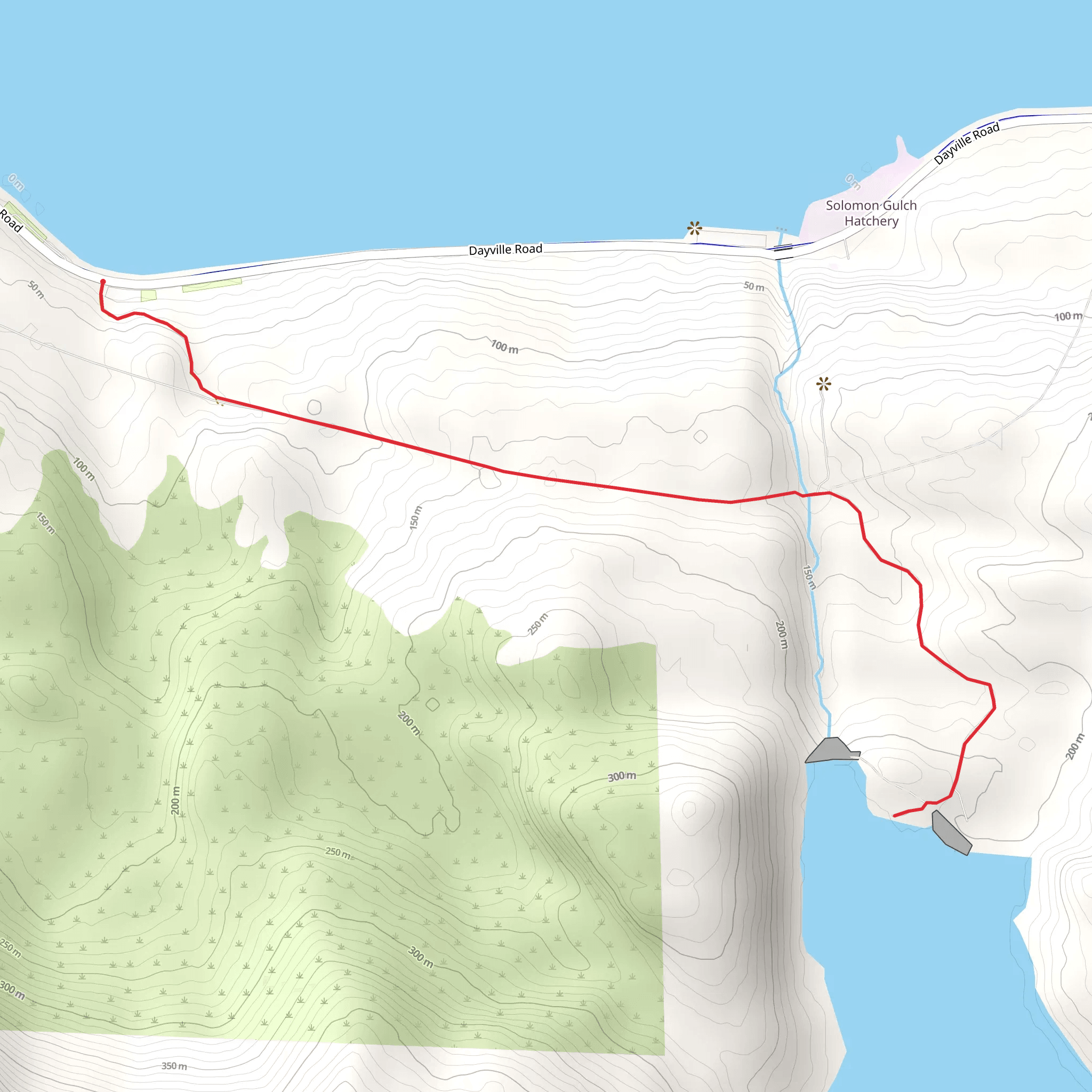 Allison Point Out and Back mobile static map