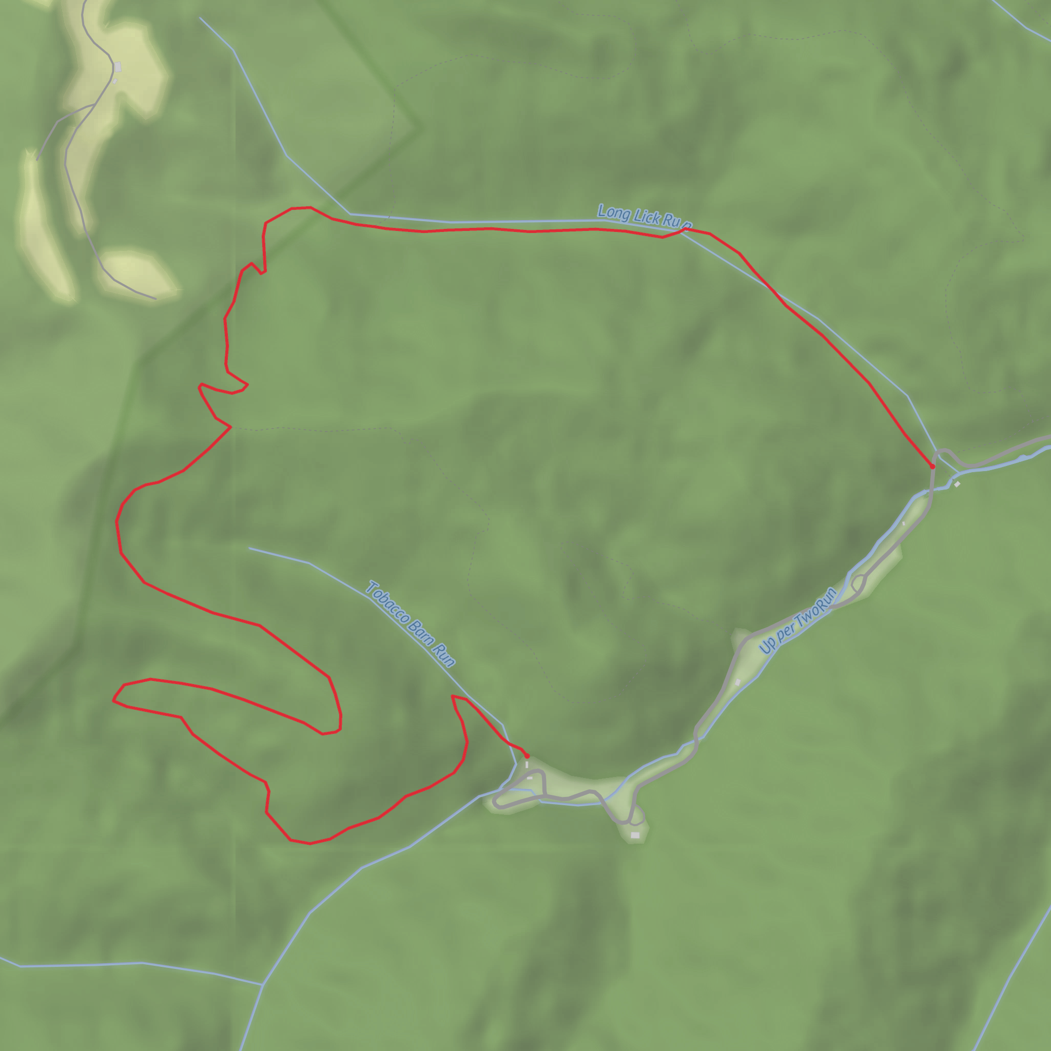 Minken Trail and Stone Trough Trail mobile static map