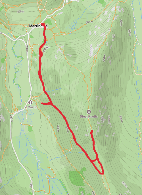 Hike on Steele Knotts Round the side mobile static map