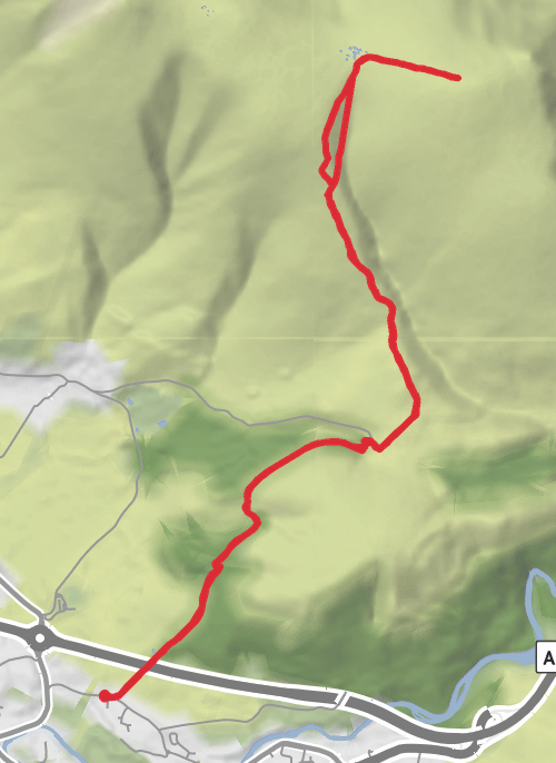 Lonscale Fell from Keswick mobile static map