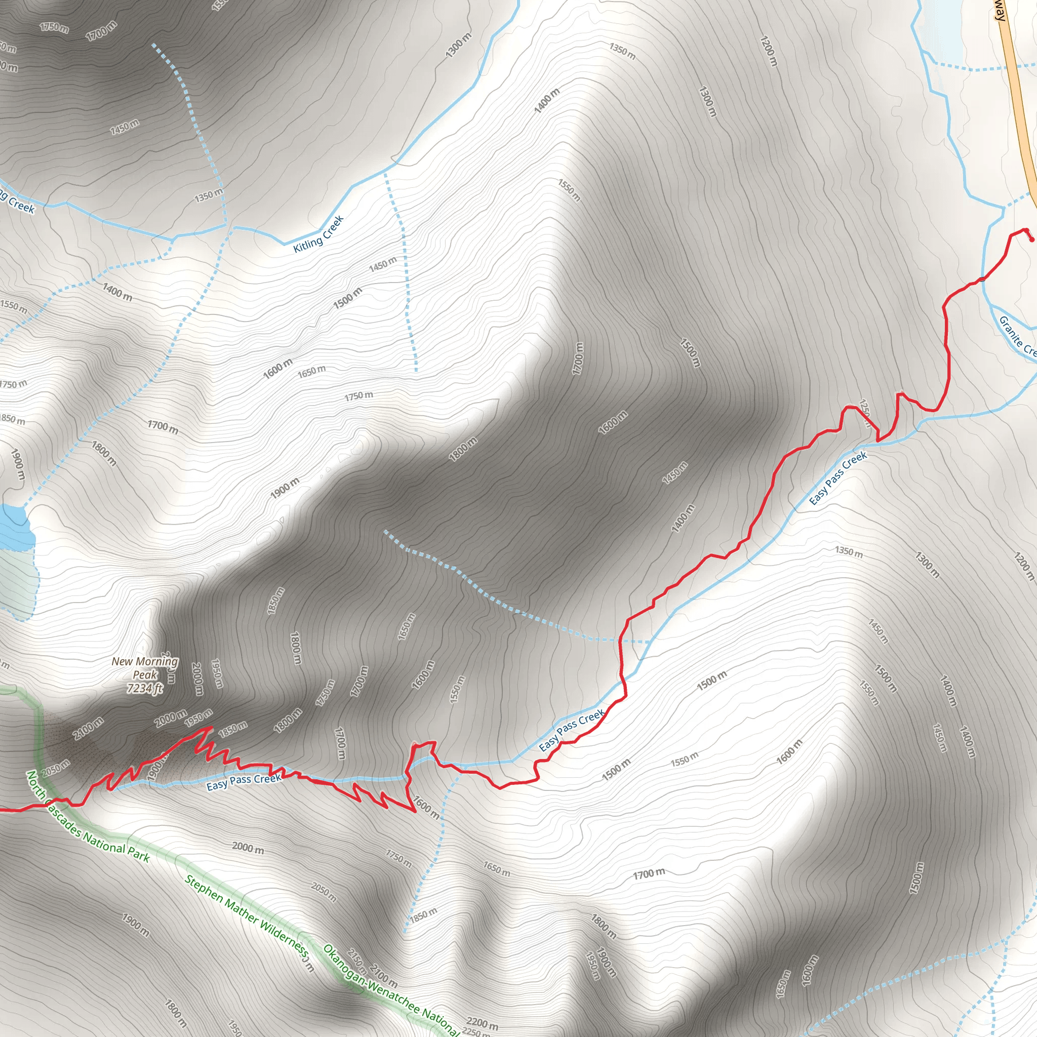 Easy Pass Trail mobile static map