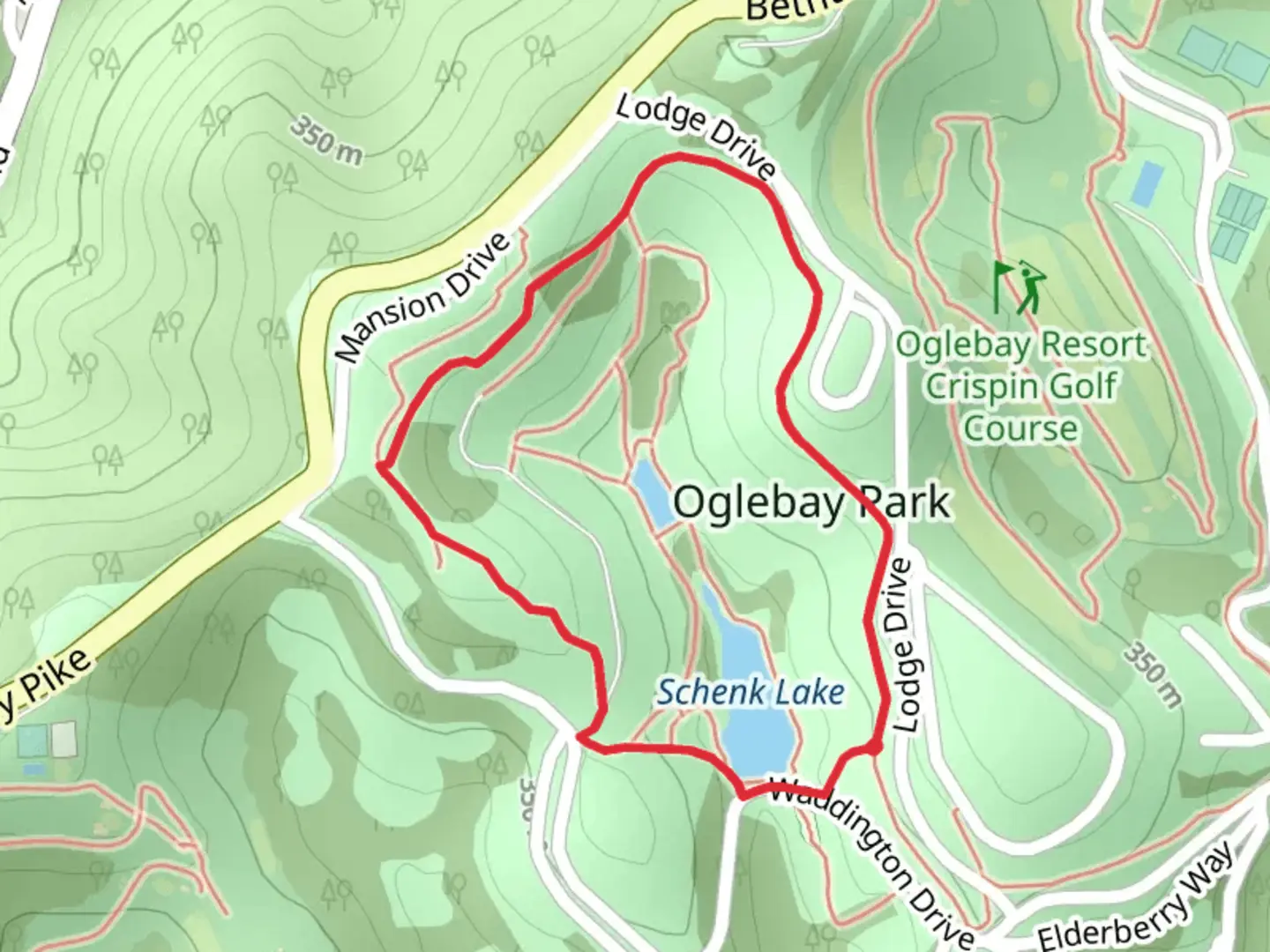 An image depicting the trail Upper Schenk Lake and Schenk Lake Loop and its surrounding area.