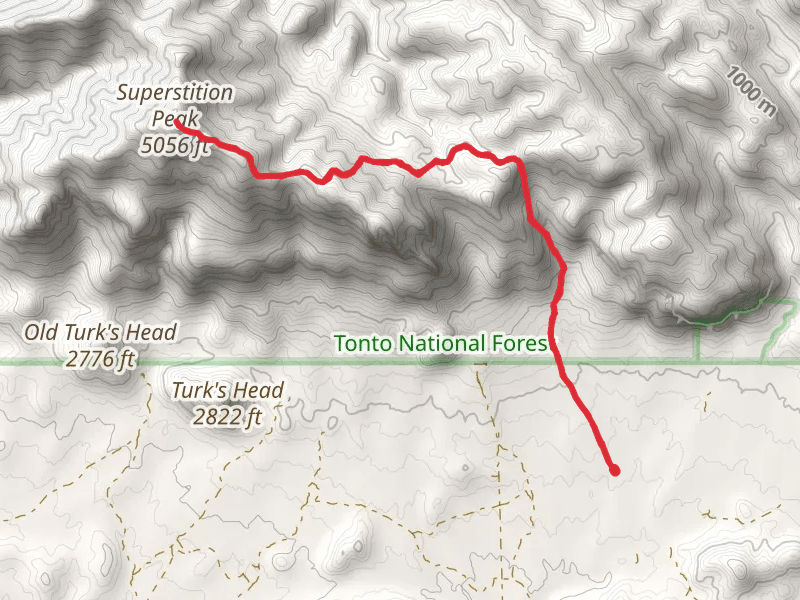 Superstition Peak via Superstition Ridgeline Trail