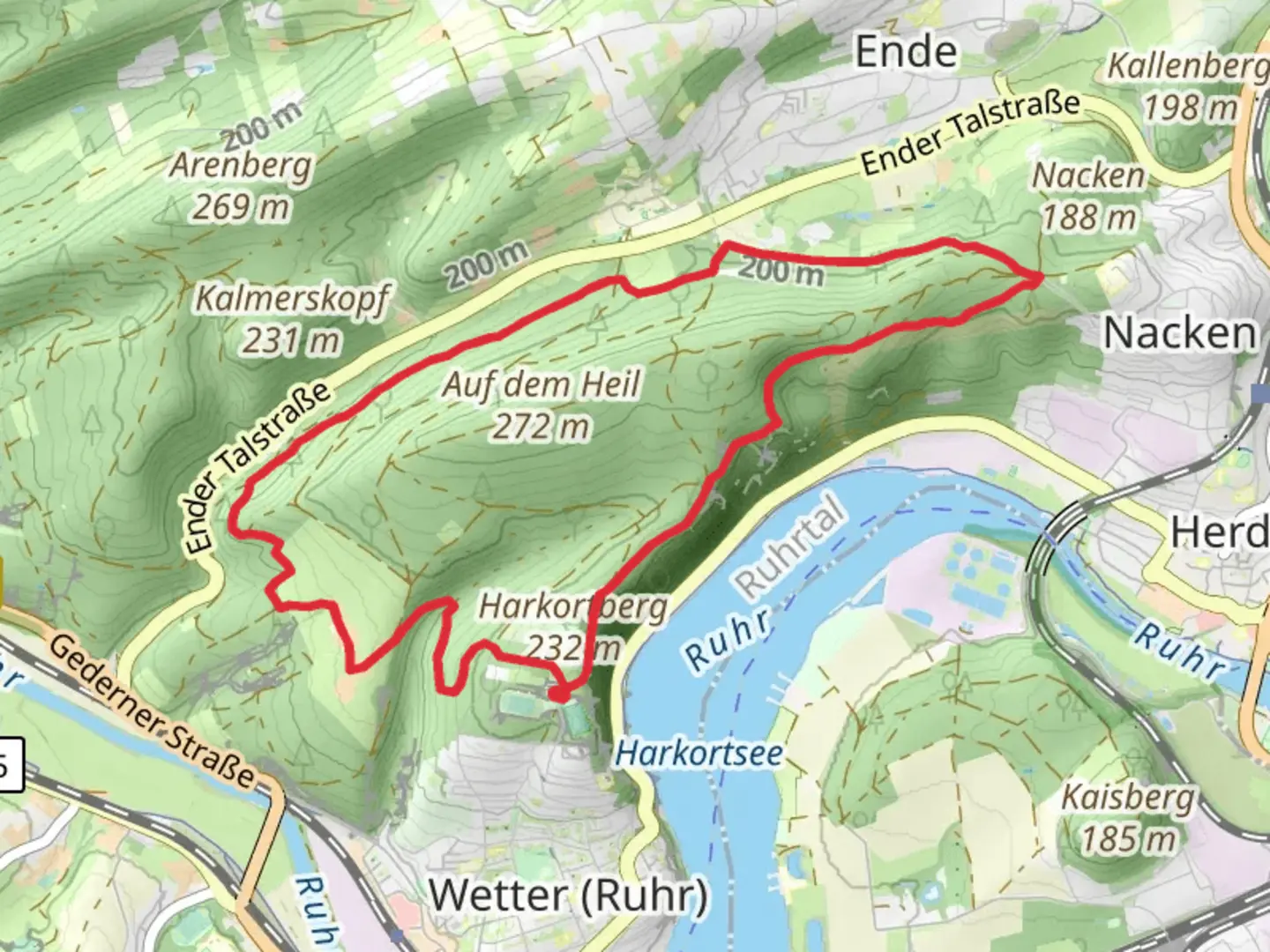 An image depicting the trail Westfalen Wanderweg and Asternweg Rundweg and its surrounding area.