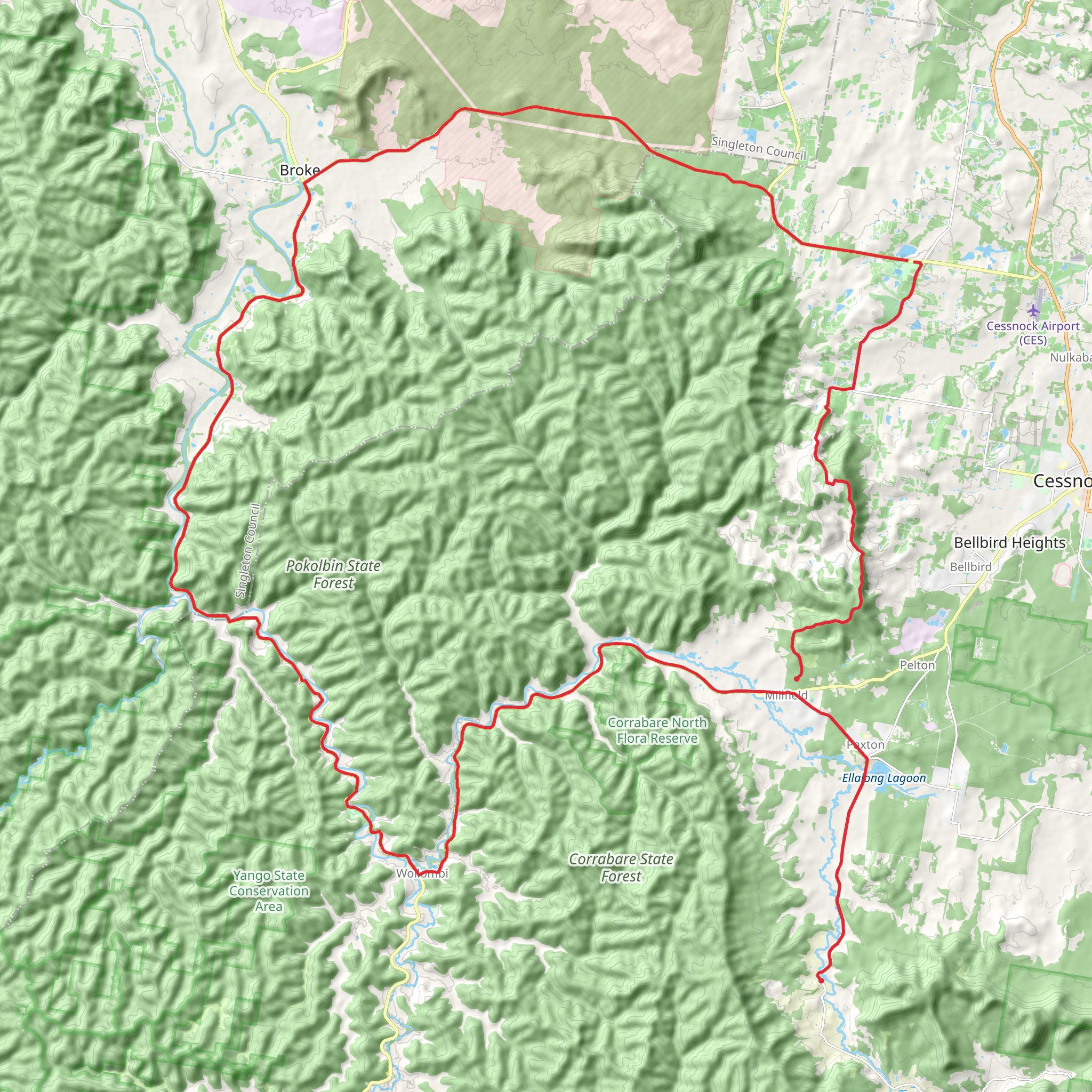 Green Gully Track mobile static map