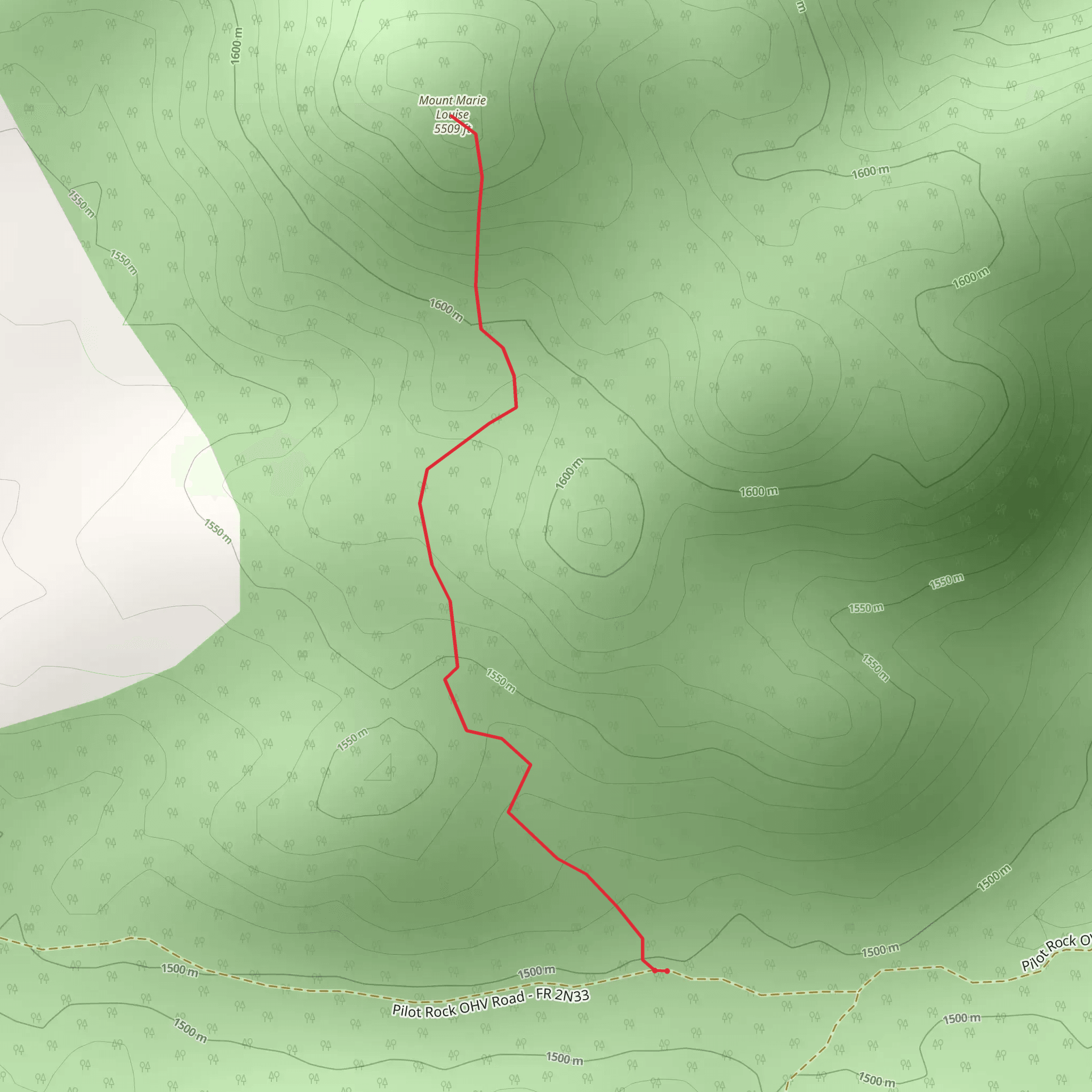 Mount Marie Louise mobile static map