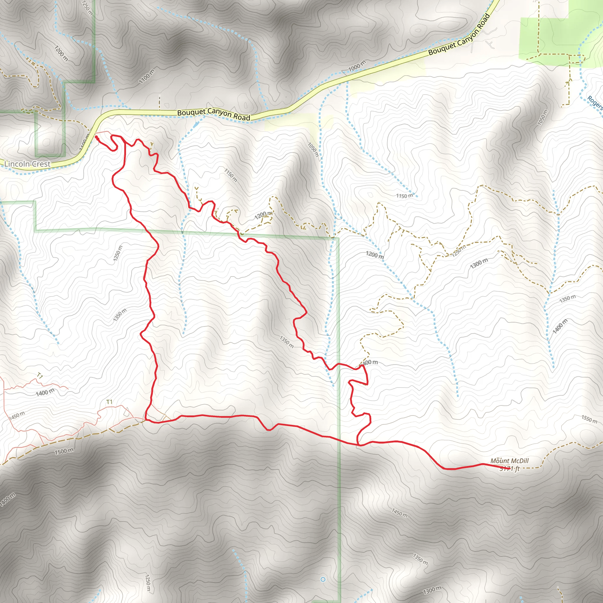 Mount McDill Loop mobile static map