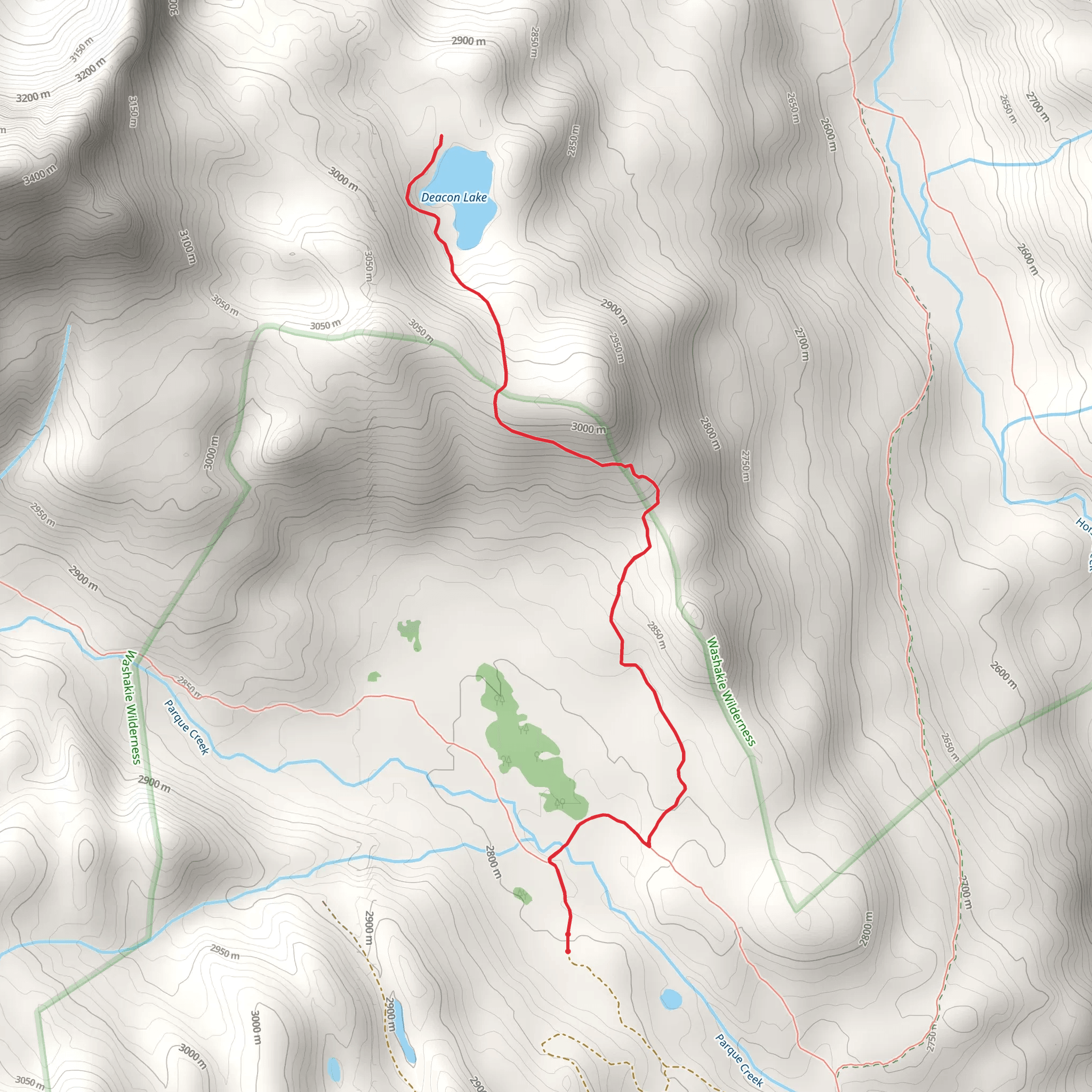 Deacon Lake Trail mobile static map