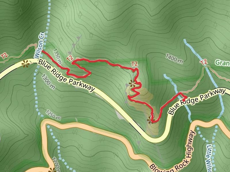Tanawha Trail from Blue Ridge Parkway