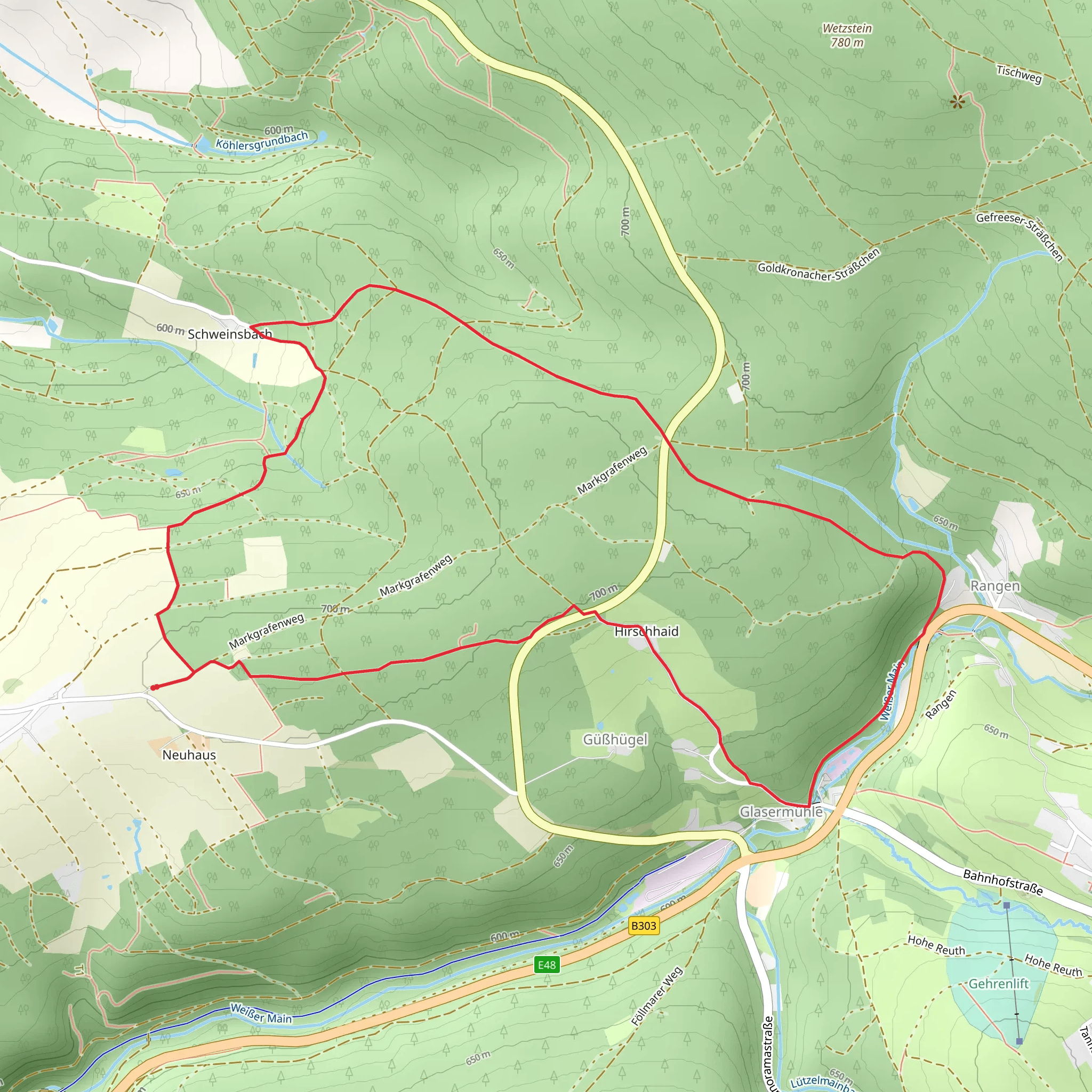Wuelfersreuth Rundweg mobile static map