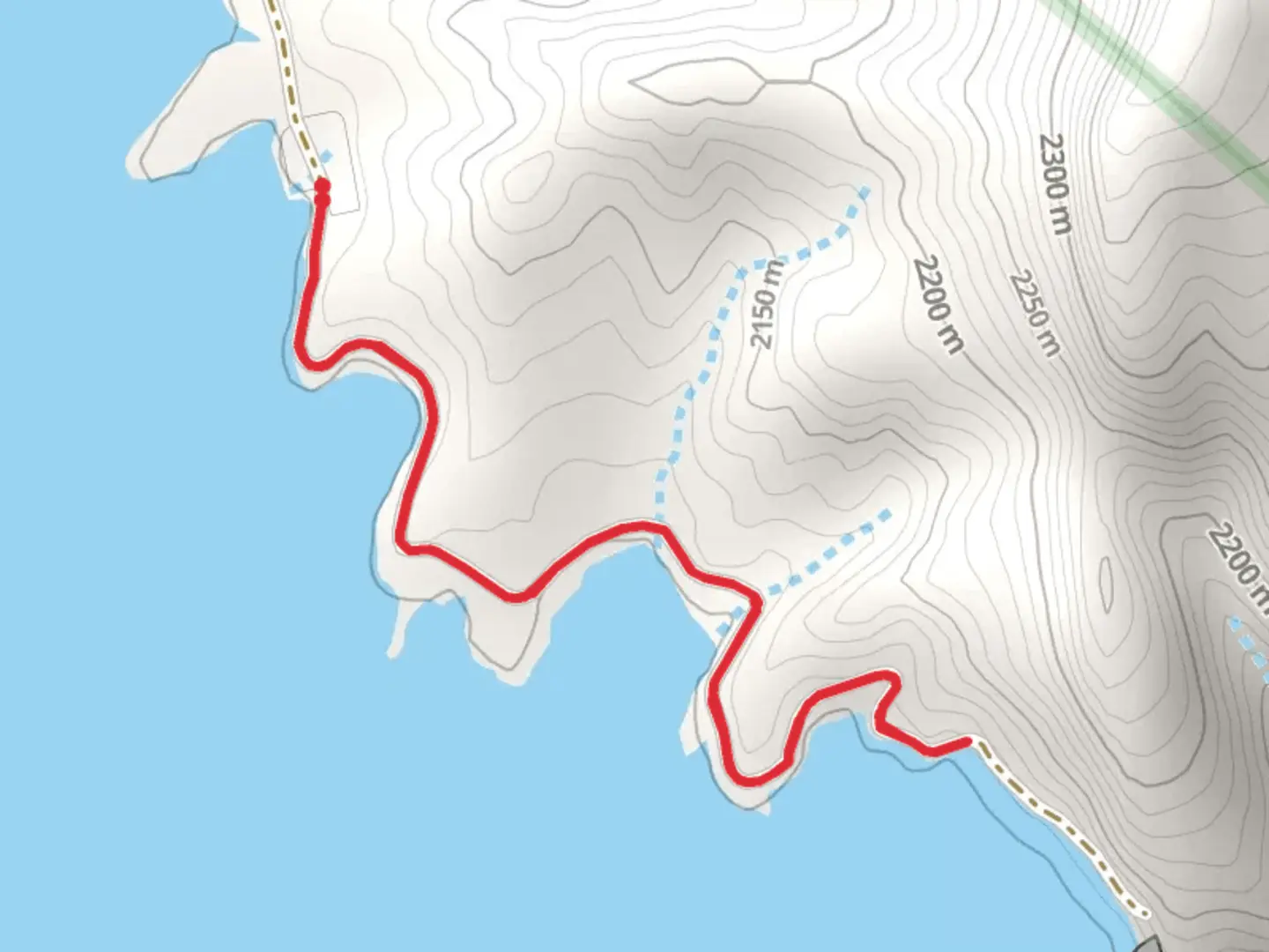 An image depicting the trail Lake Nighthorse East Shore Walk and its surrounding area.