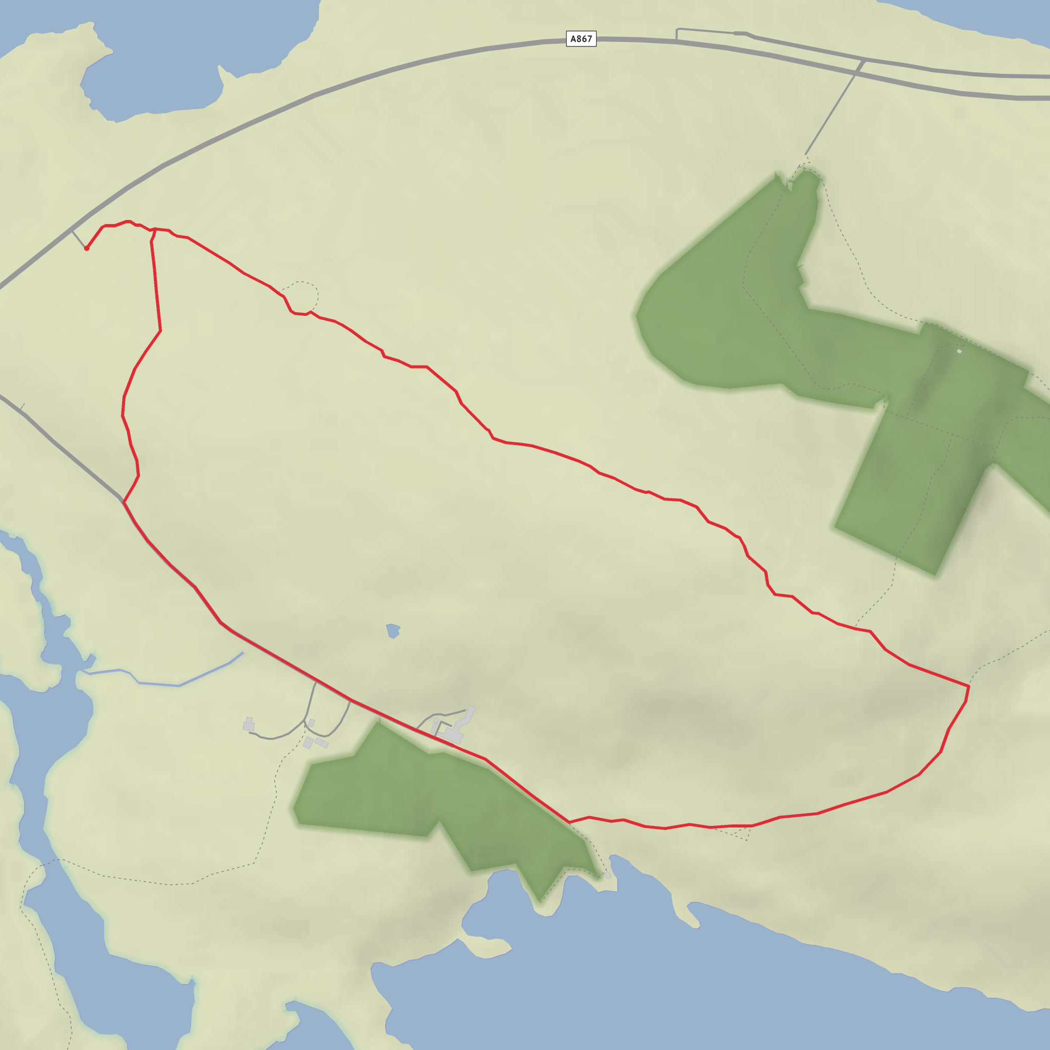 Barpa Langass, Beinn Langais and Sornach Coir Fhinn Loop mobile static map