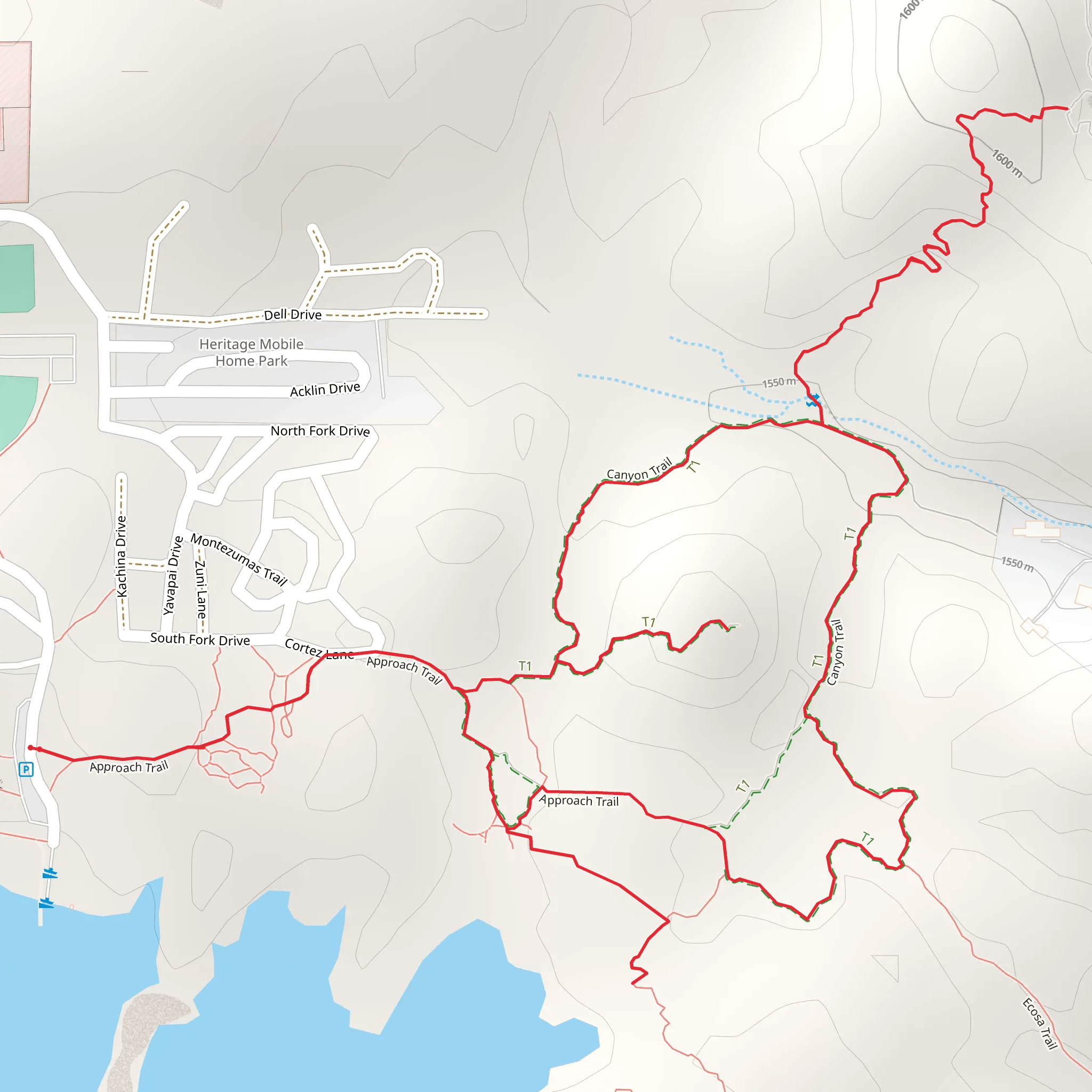 Canyon and Basin Loop mobile static map