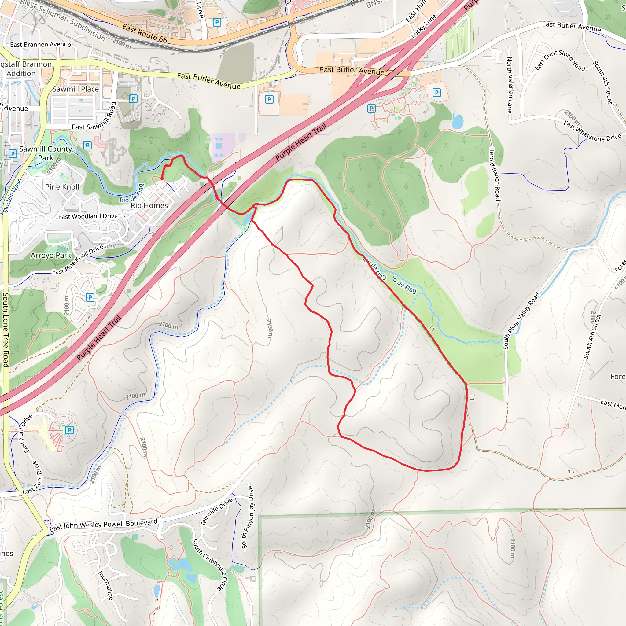 Rio de Flag - Arizona Trail mobile static map
