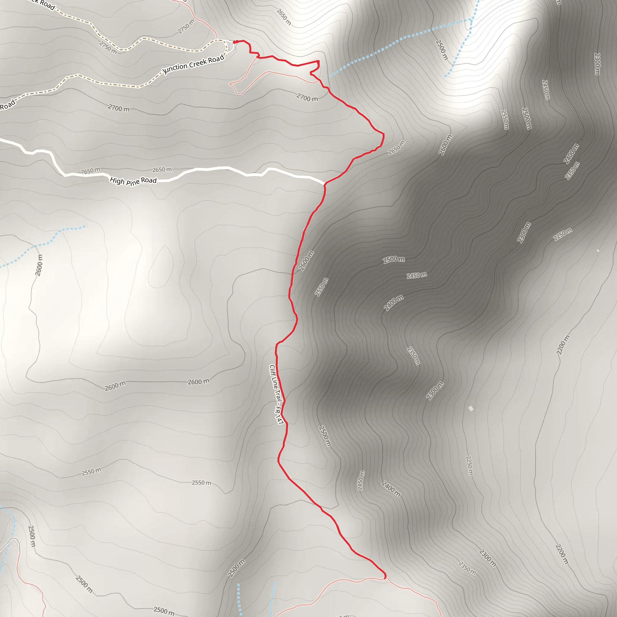 Cliff Line Trail mobile static map