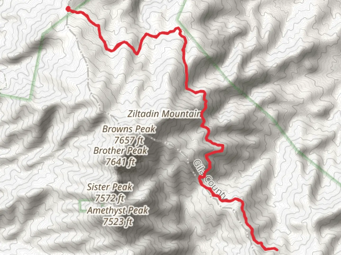 An image depicting the trail Chillicut Spring via Arizona Trail and its surrounding area.