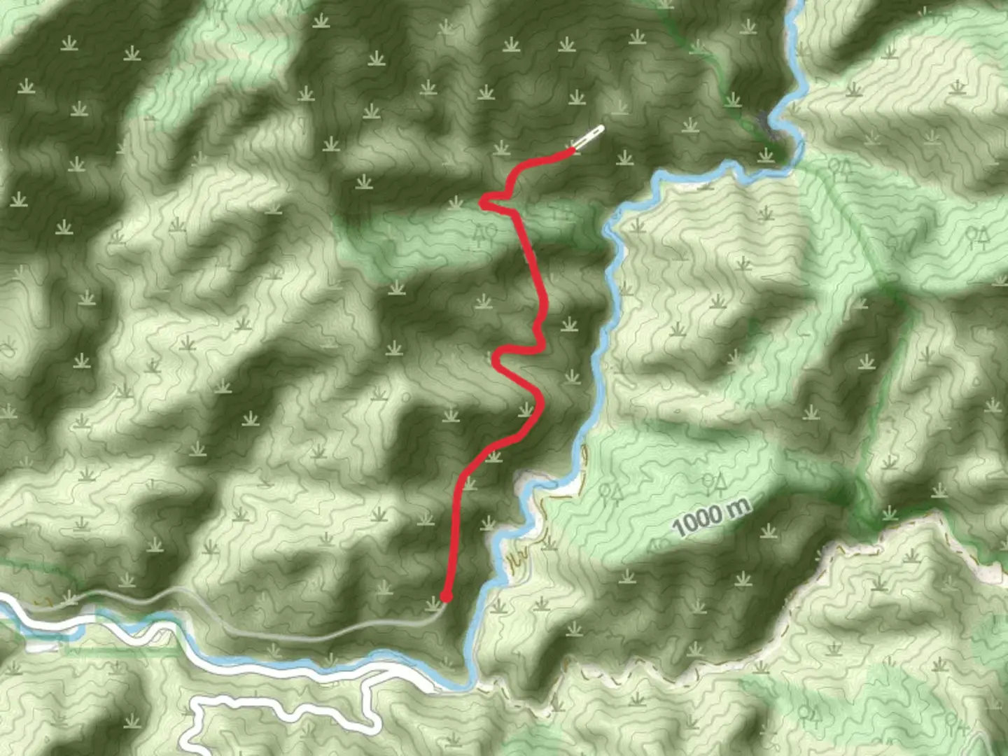 An image depicting the trail Shoemaker Canyon Road and its surrounding area.