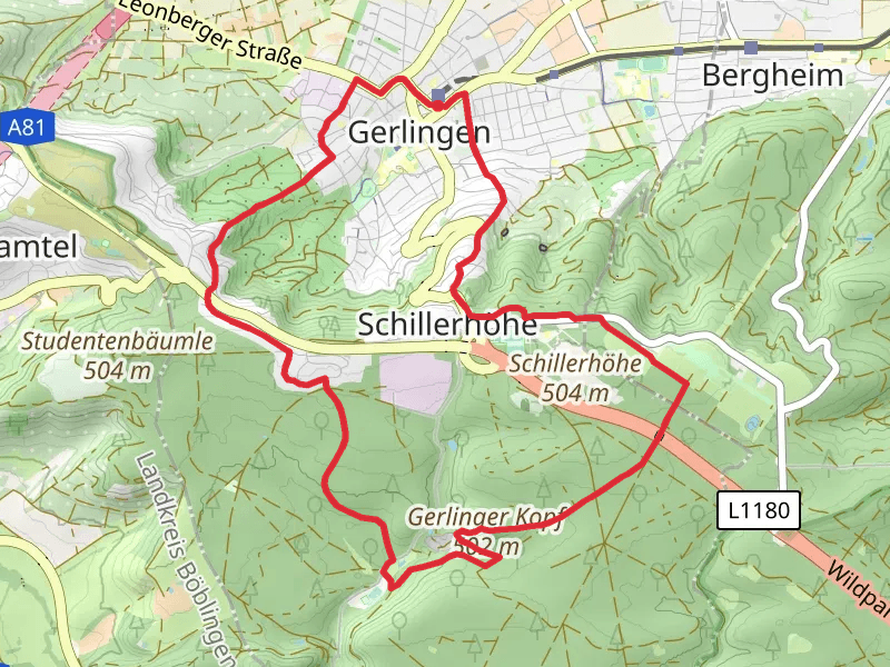Walderlebnispfad Gerlingen and Kuechenallee