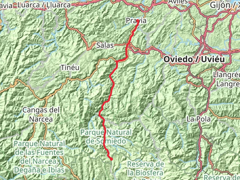 GR 205 Ruta de la Escrita o de los Vaqueiros de alzada - Puerto de Somiedo - Pravia