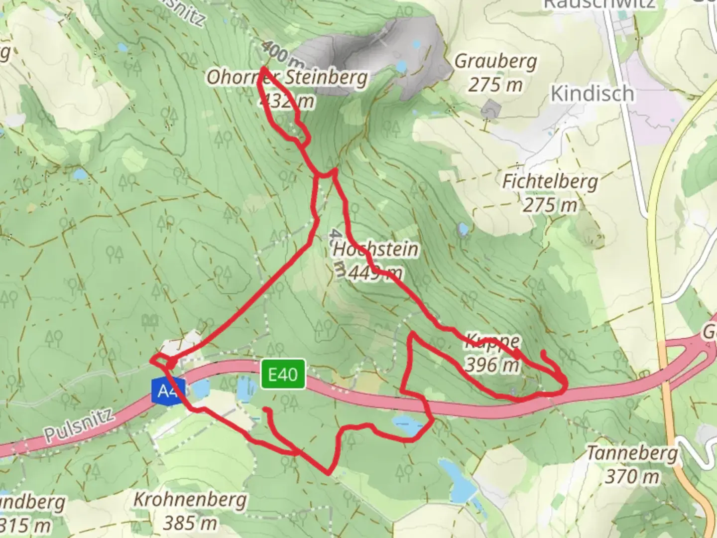 An image depicting the trail Karschteich via Schanzenweg and Quellen Tour and its surrounding area.