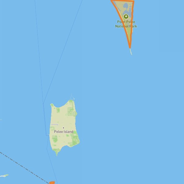 Point Pelee National Park of Canada mobile static map