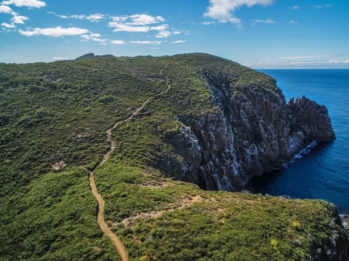 An image depicting the trail Cape Hauy Walk and its surrounding area.