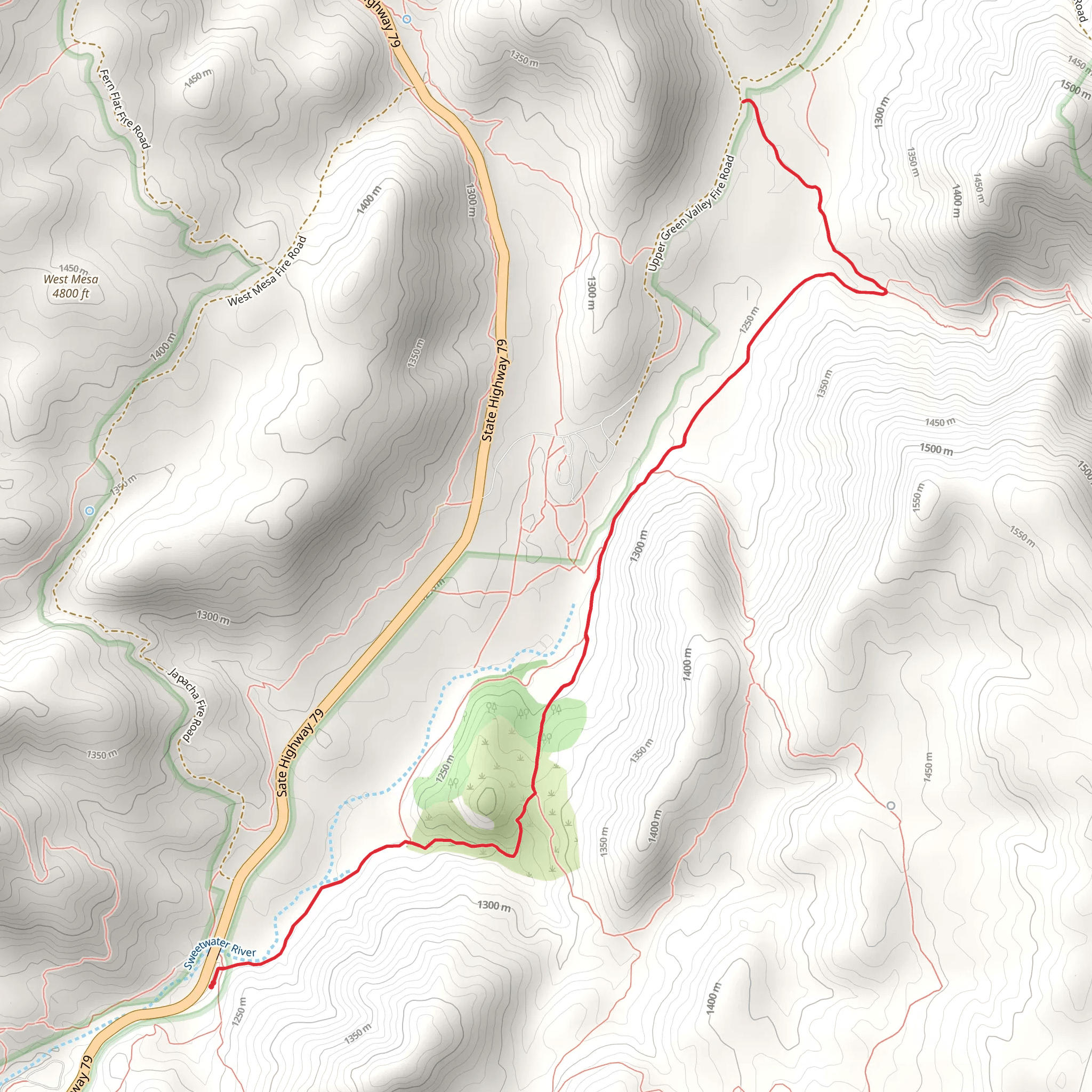 East Side Trail mobile static map