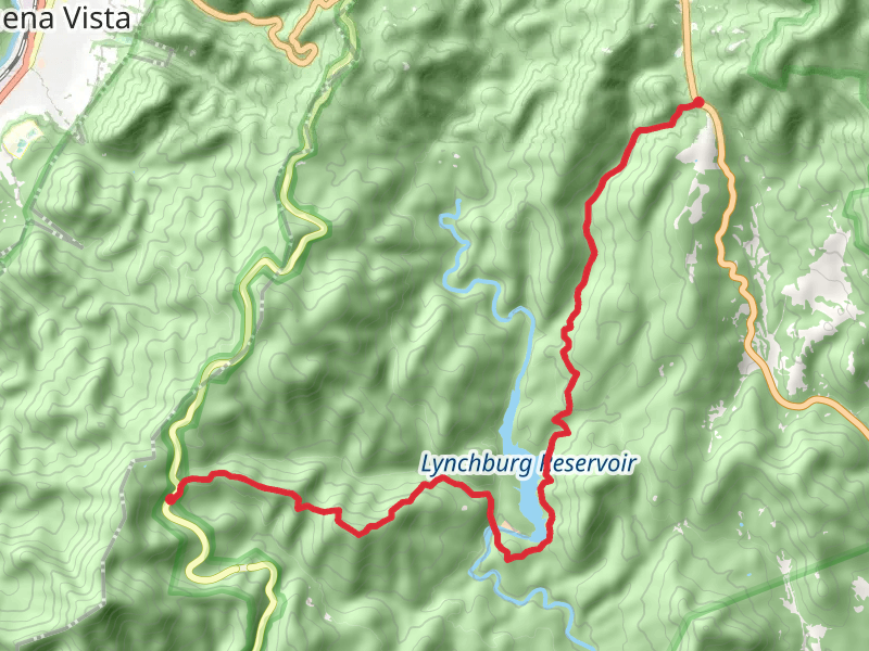 Lynchburg Reservoir and Rice Mountain