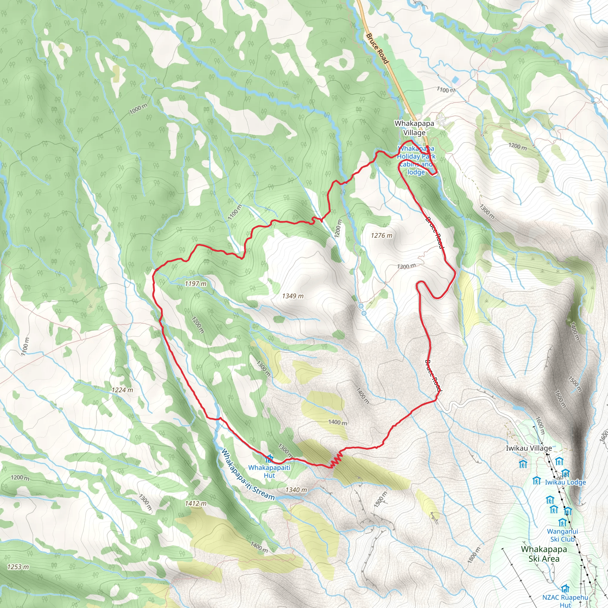 Whakapapaiti Loop Trail mobile static map