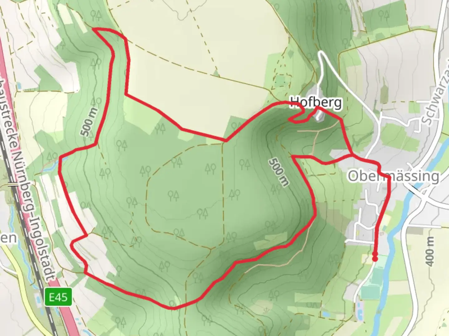 An image depicting the trail Greding 6 and its surrounding area.