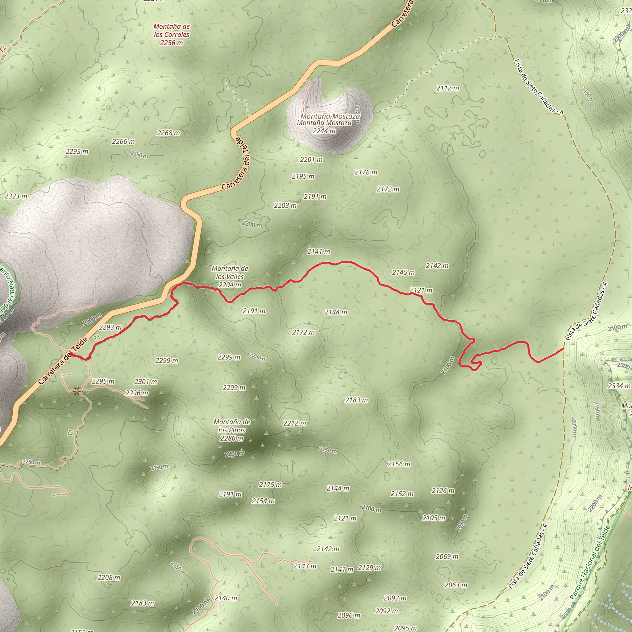 Los Valles Trail mobile static map