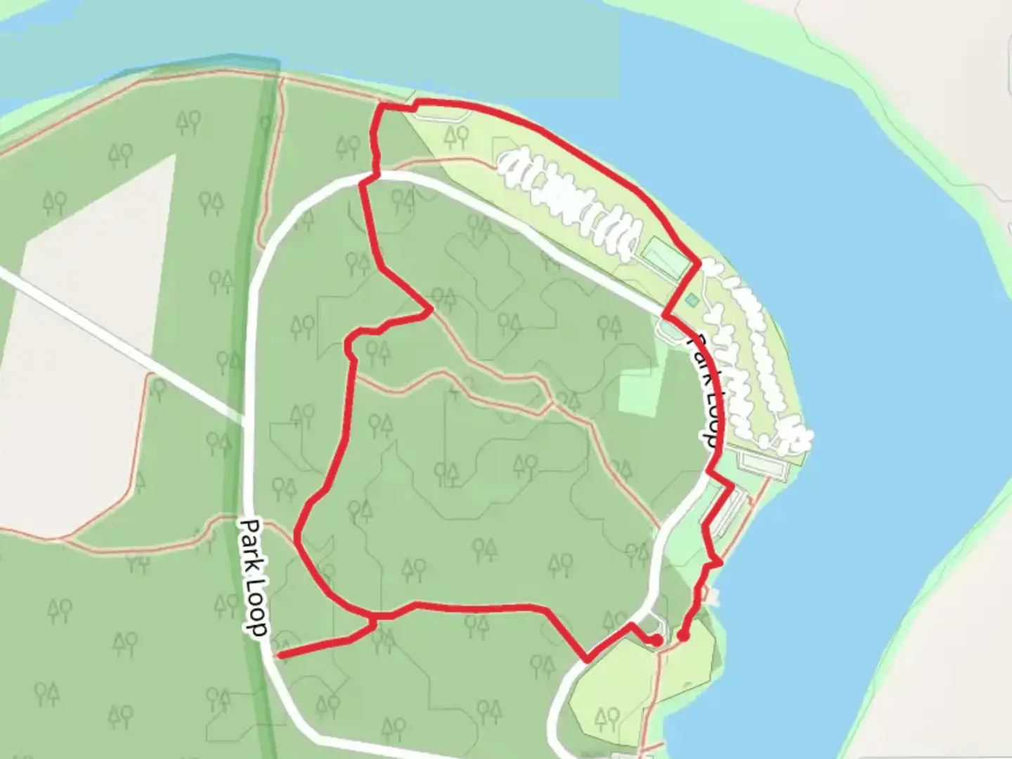 An image depicting the trail Lewis - Clark Campground and Lewis - Clark Loop Trail and its surrounding area.