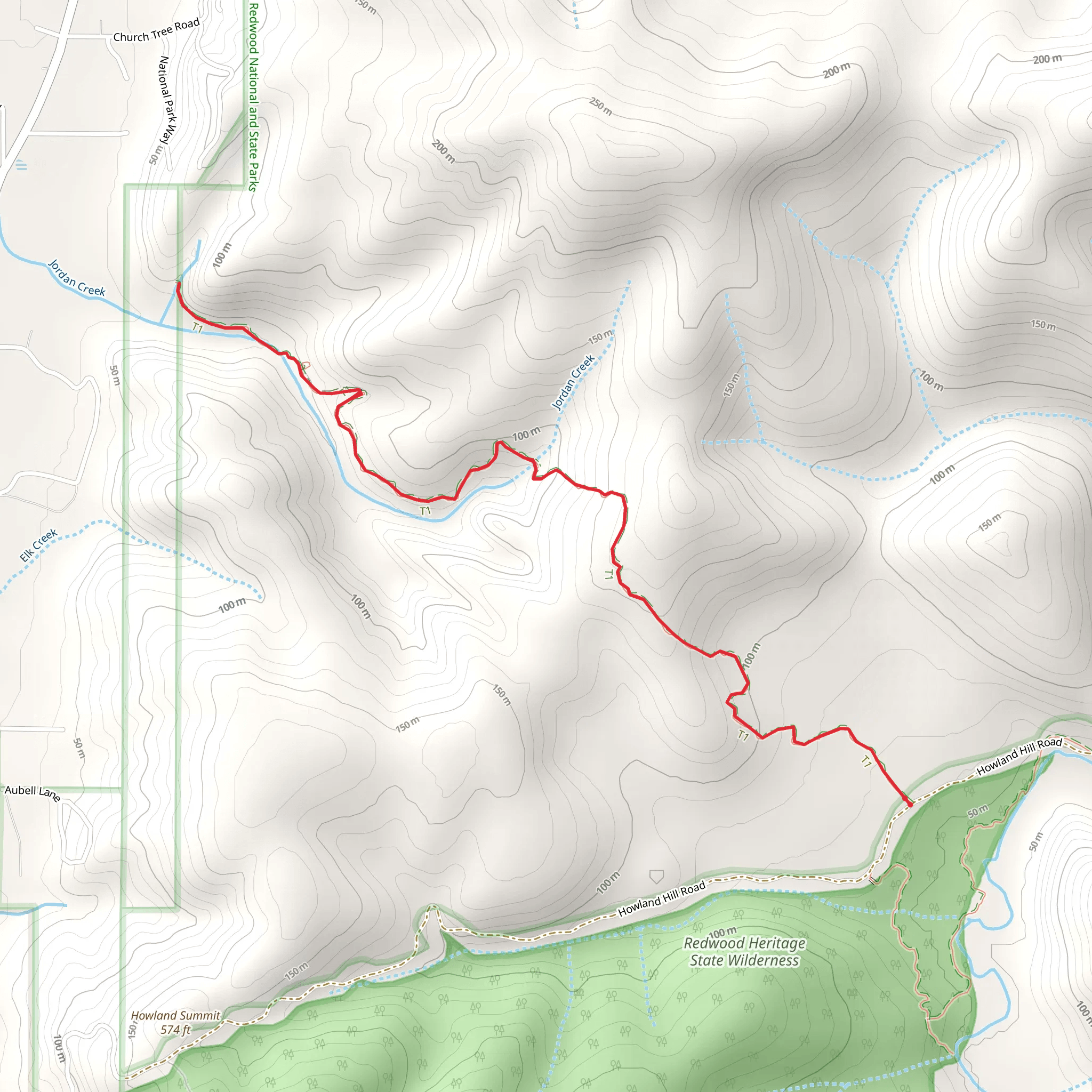 Fern Falls via Boy Scout Tree Trail mobile static map