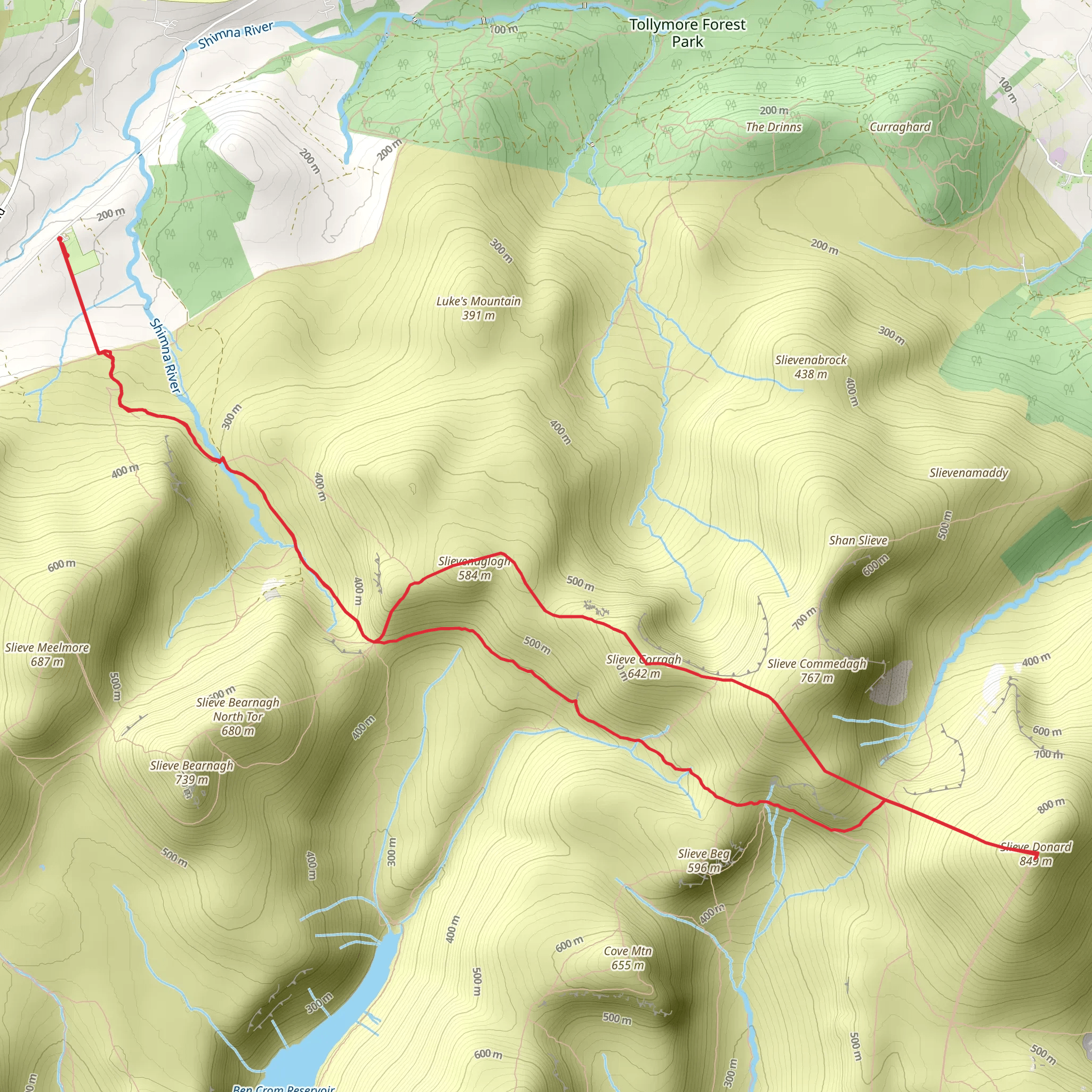 Mournes - standard - 2026 mobile static map