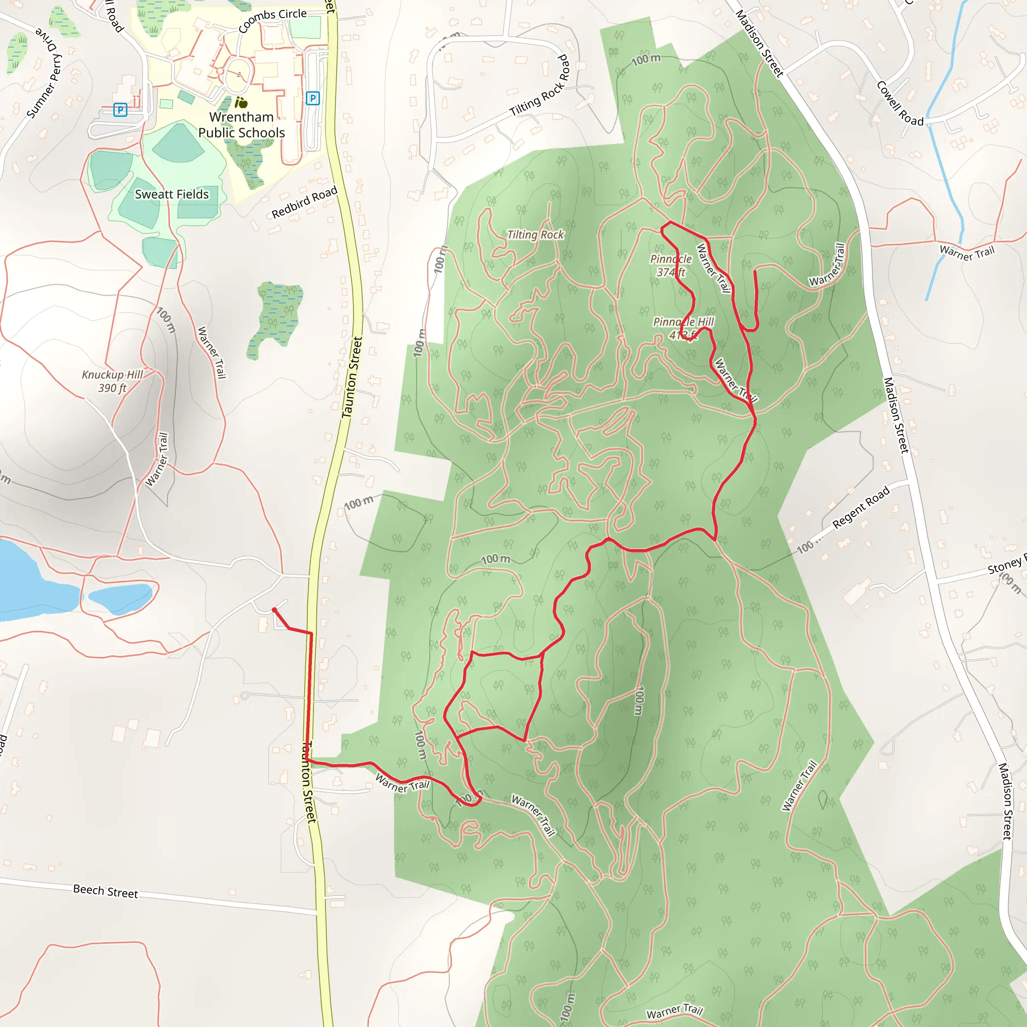 Pinnacle Hill Loop via Warner Trail mobile static map