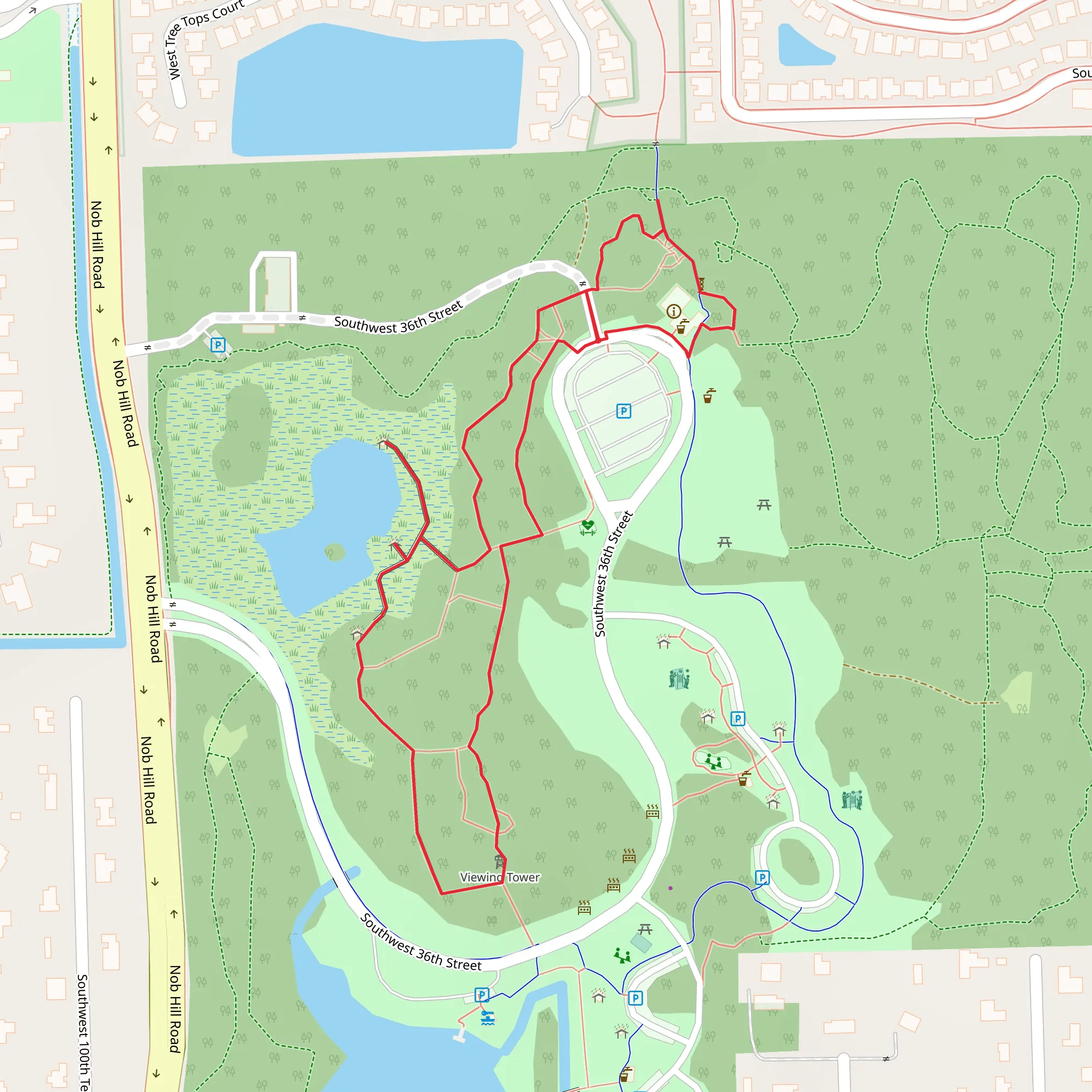 Southwest 36th Street Loop mobile static map