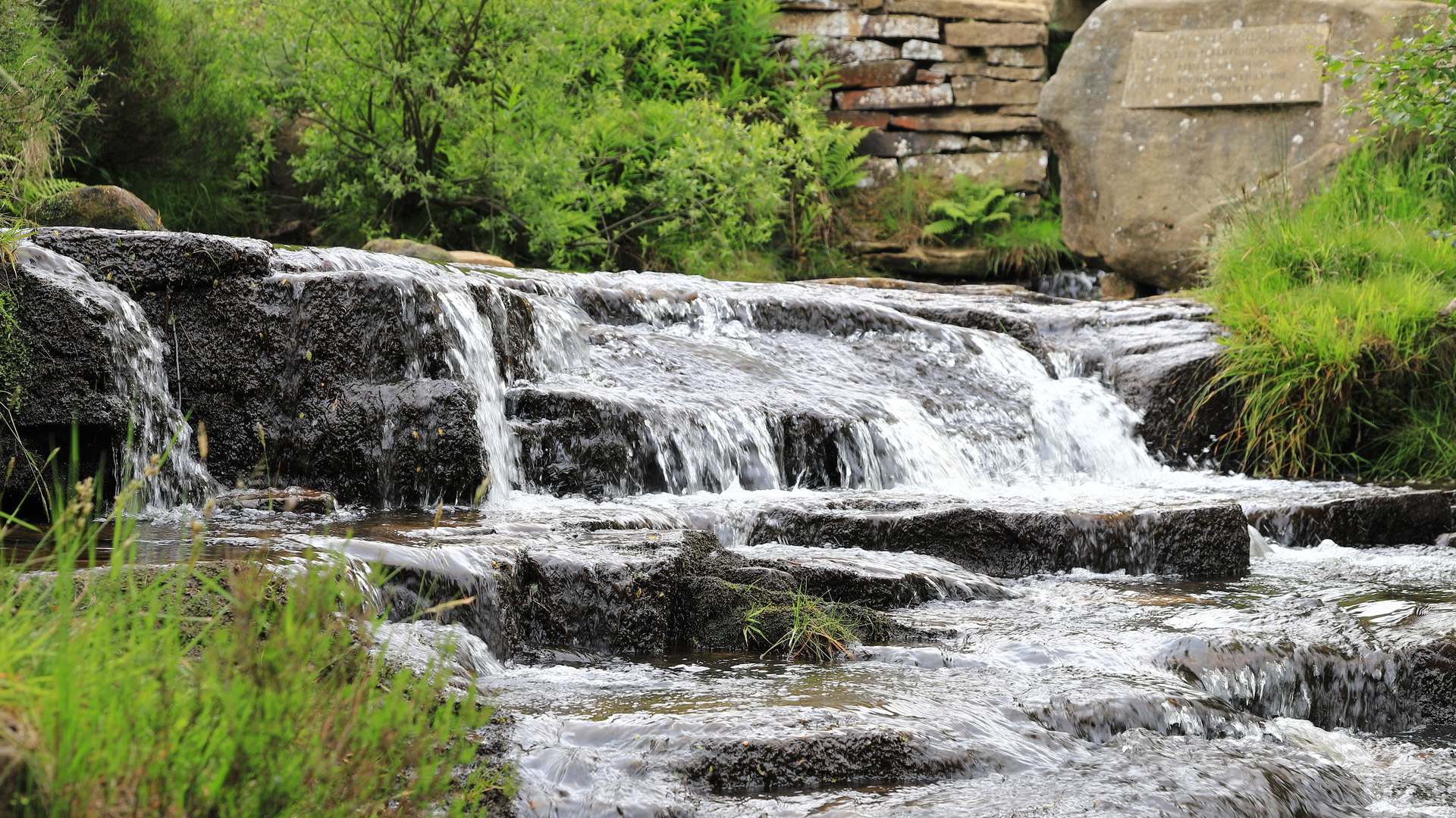 An image depicting the trail Haworth - Bronte Waterfalls - Stanbury and Oakworth and its surrounding area.