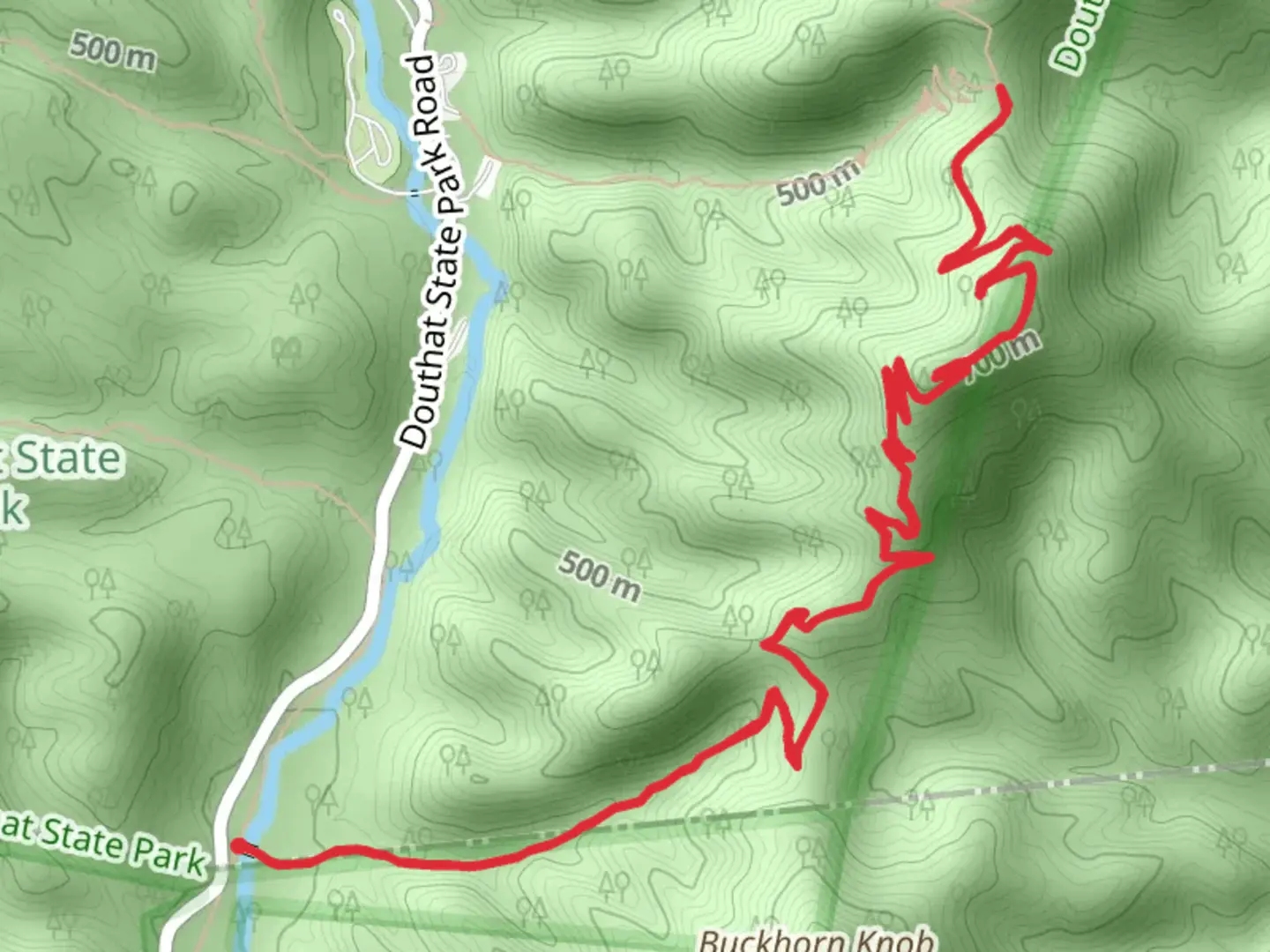 An image depicting the trail Brushy Hollow Trail and its surrounding area.