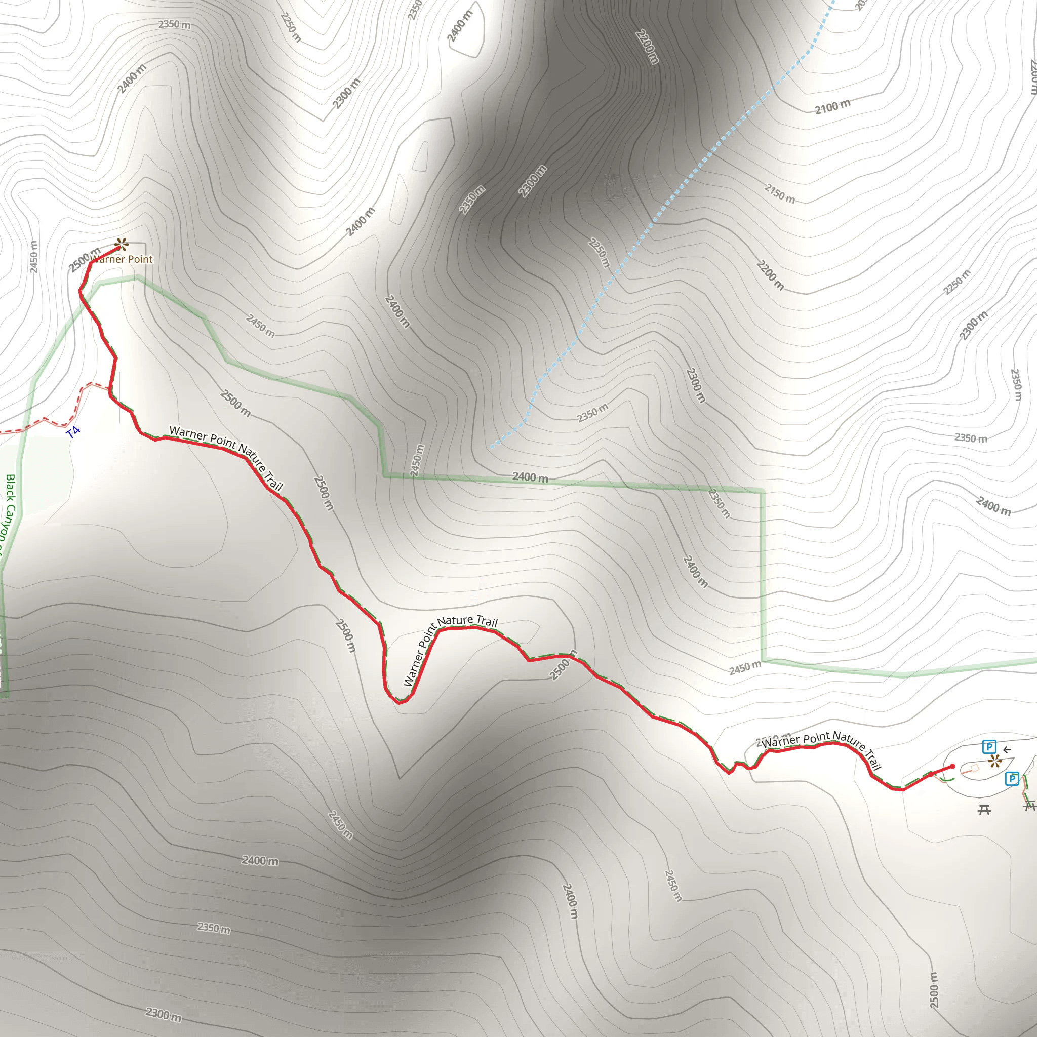 Warner Point Nature Trail mobile static map