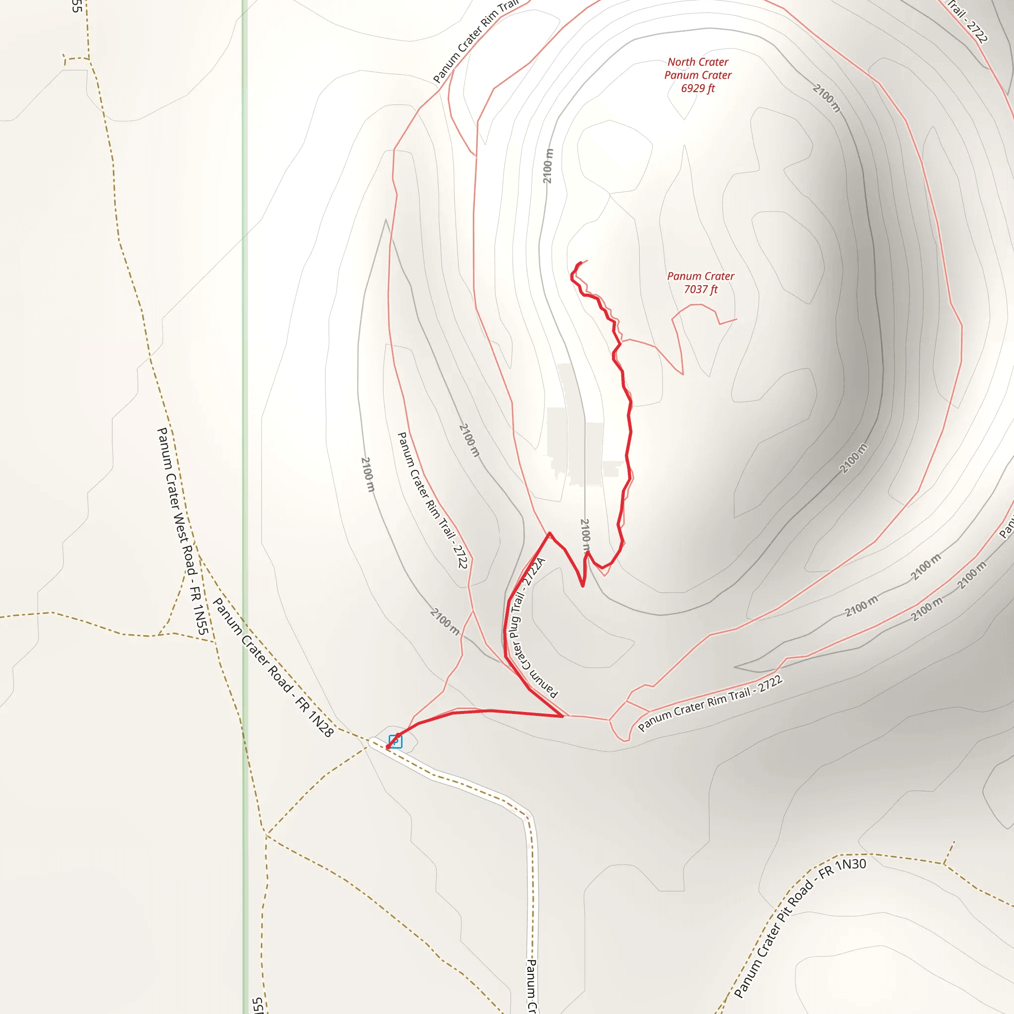 Panum Crater - Plug Trail mobile static map