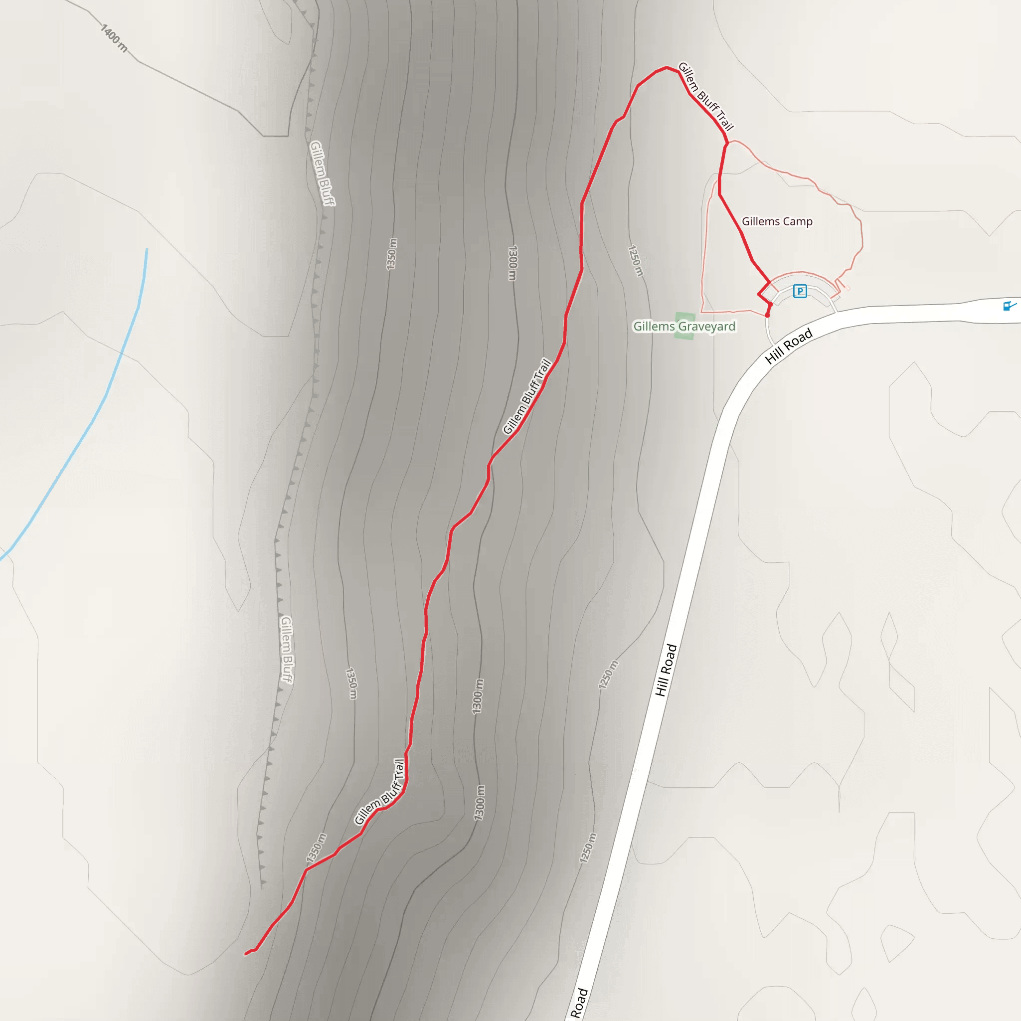 Gillem Bluff Trail mobile static map